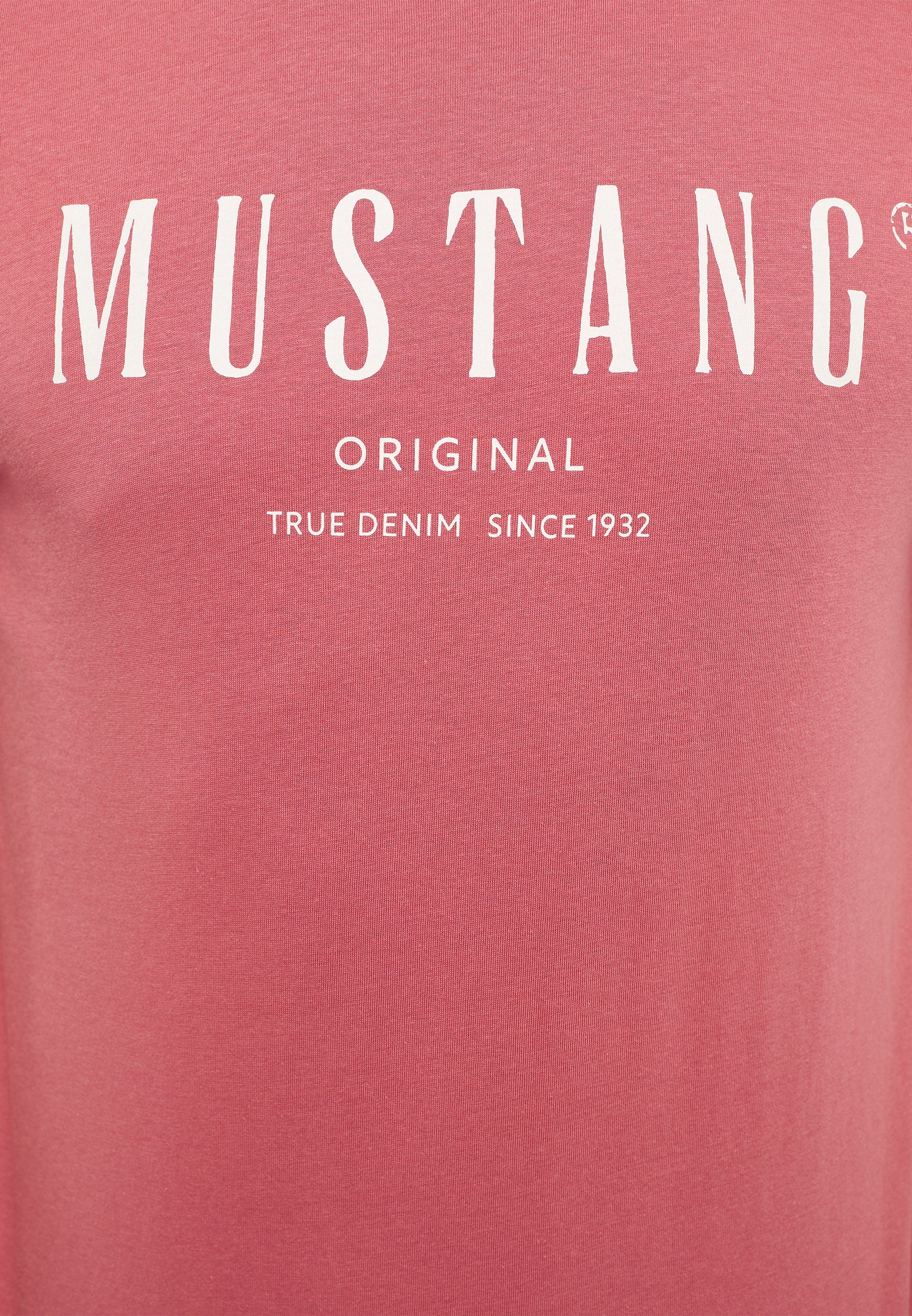 T-Shirt MUSTANG Kurzarmshirt Mustang hellrot