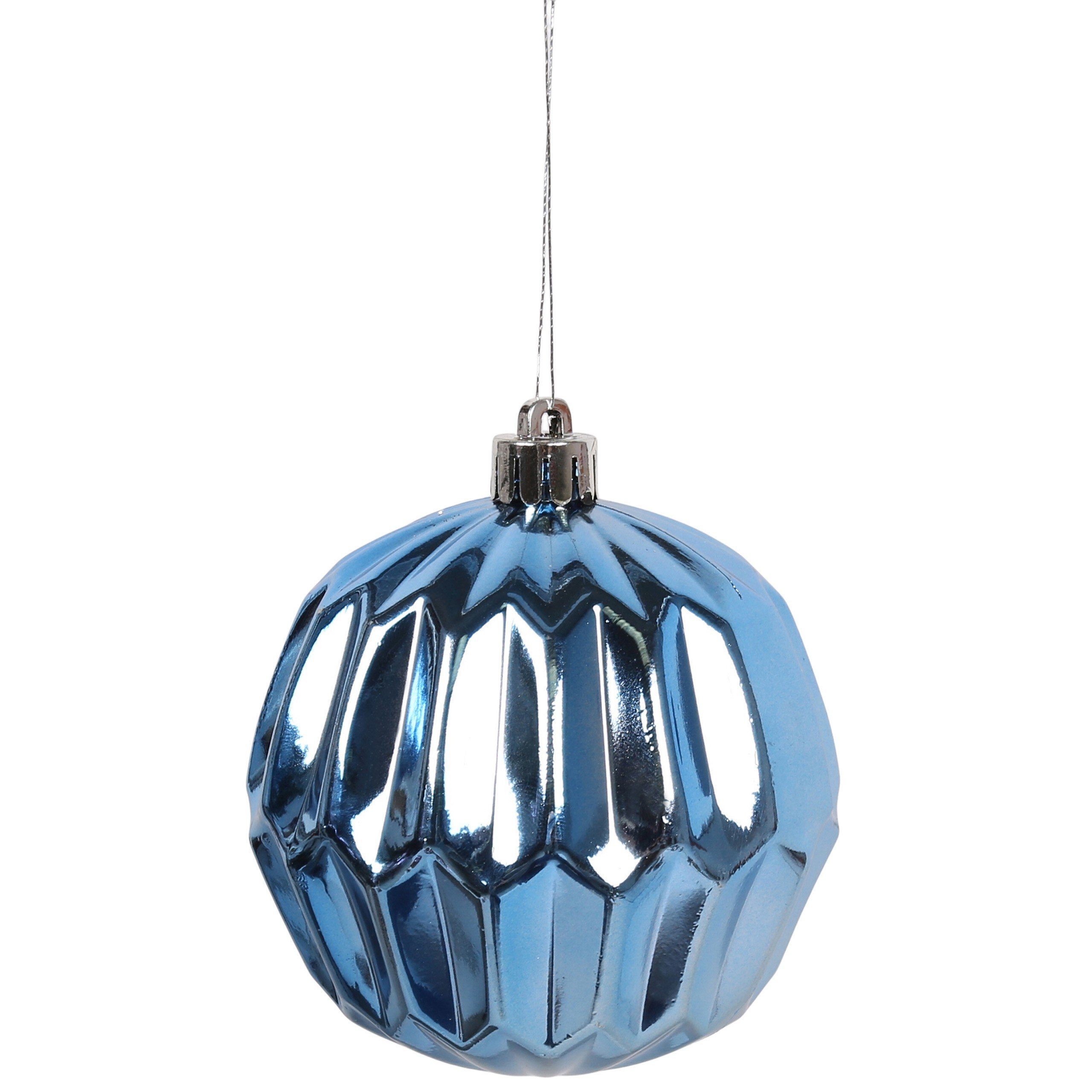 Sarcia.eu Weihnachtsbaumkugel Blaue Christbaumkugeln Stück Kunststoff Pack x1 9 8cm, aus