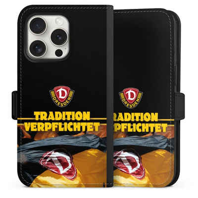 DeinDesign Handyhülle SG Dynamo Dresden Fanartikel SGD Tradition Verpflichtet Dynamo Dresden, Apple iPhone 15 Pro Hülle Handy Flip Case Wallet Cover