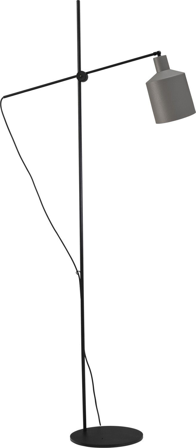 Licht-Erlebnisse Stehlampe BORIS, ohne Leuchtmittel, Standleuchte Grau Schwarz E27 161 cm Metall Industrial Stehleuchte