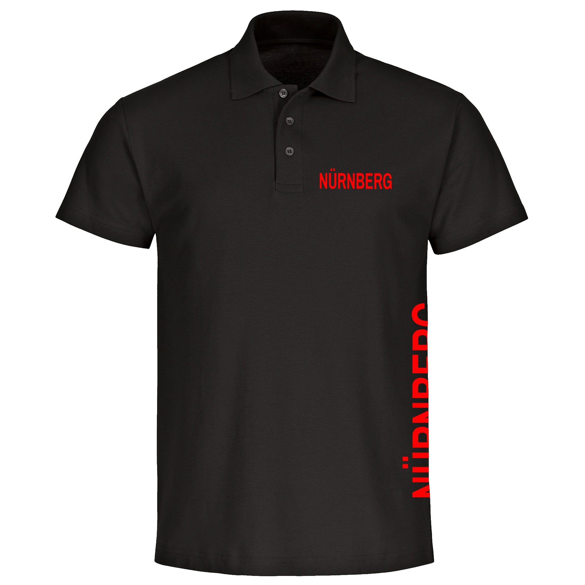 multifanshop Poloshirt Nürnberg - Brust & Seite - Polo