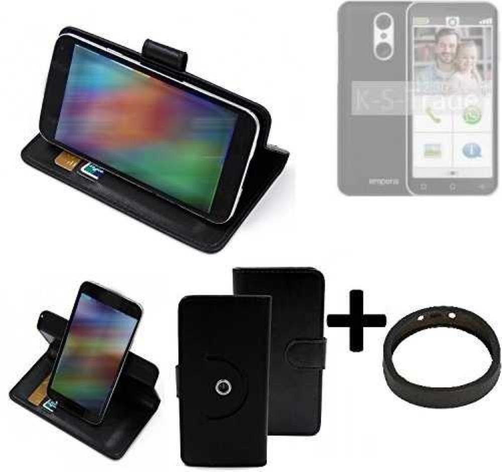 K-S-Trade Handyhülle für Emporia Smart.4, Case Schutz Hülle + Bumper Handy Hülle Flipcase Smartphone Cover