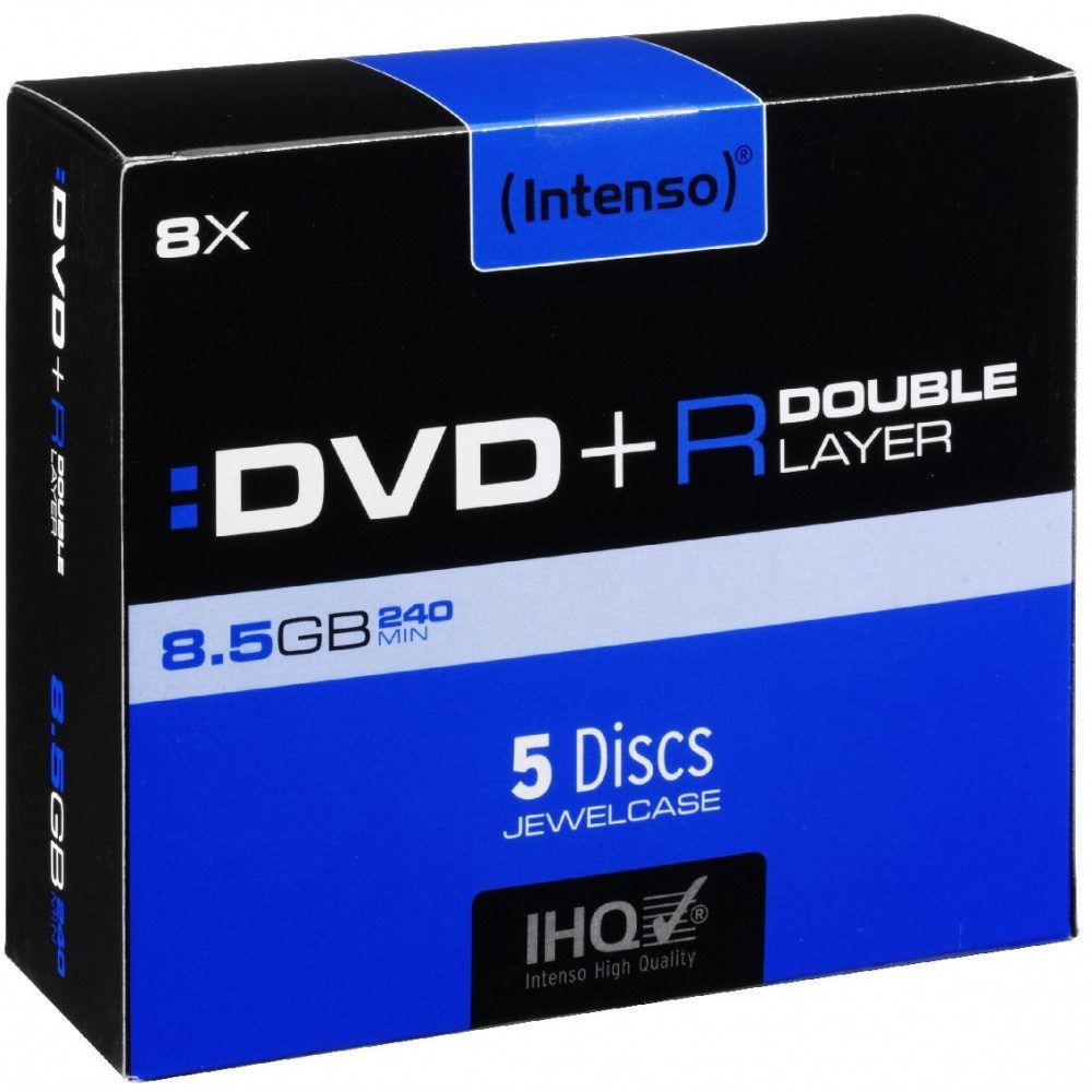 Intenso DVD-Rohling Intenso DVD+R DL 8x (8,5GB) Rohlinge für Daten und Filme.