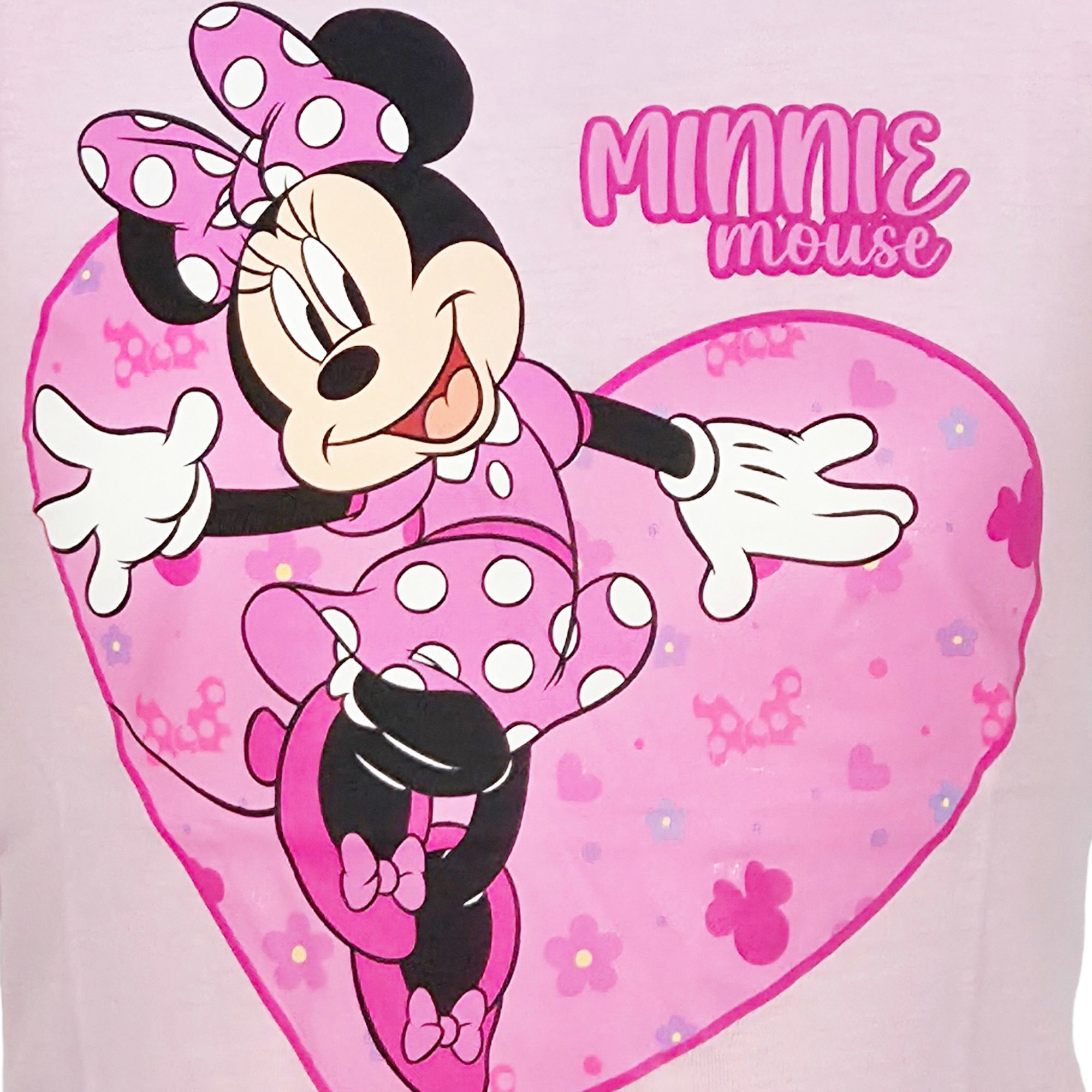 Disney Print-Shirt Disney Minnie Maus Mädchen Kinder kurzarm T-Shirt 100% Baumwolle, Gr. 98 bis 128