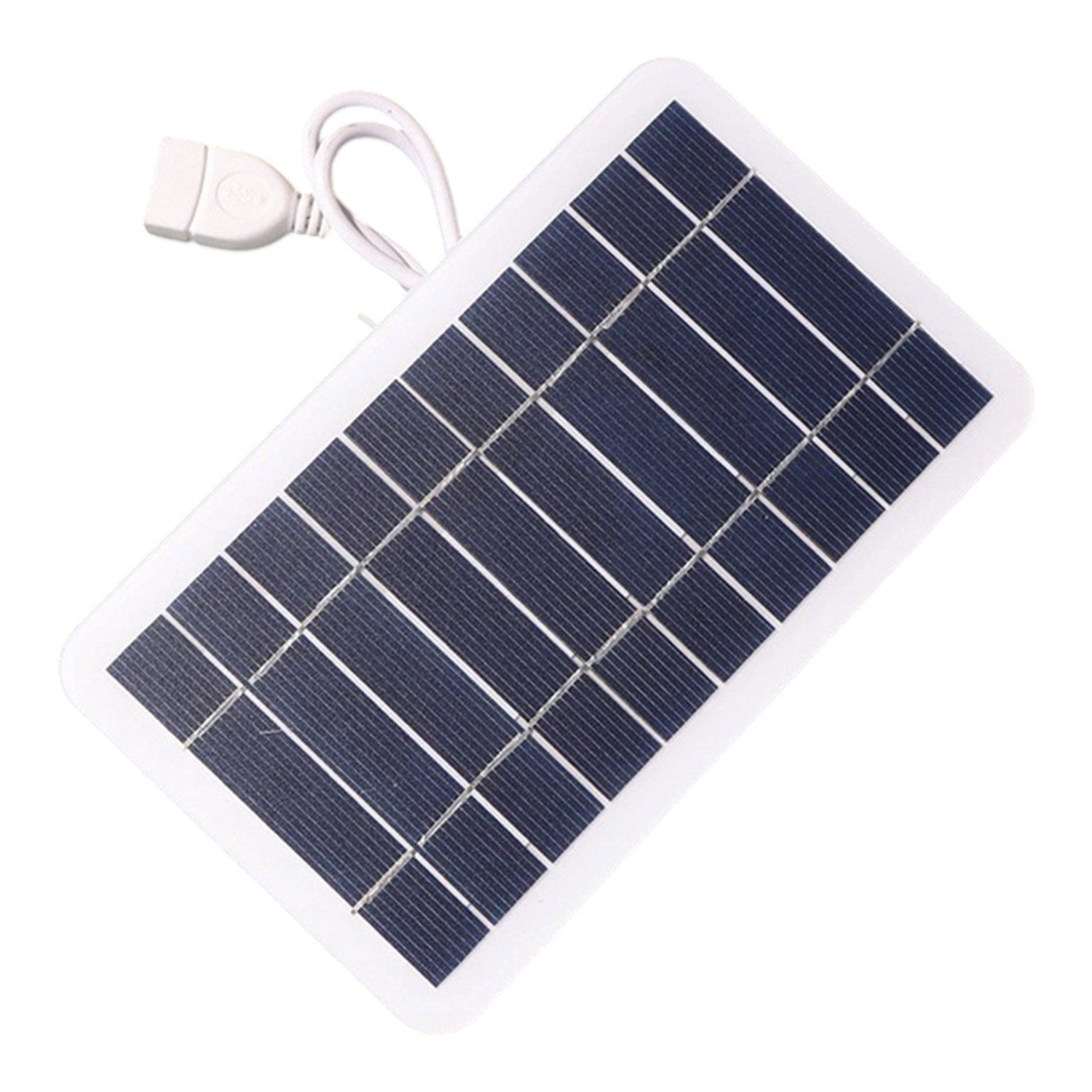 Refttenw Tragbar Solarpanel Klein Leicht Solarmodul 2W 5V Solarladegerät (für Wandern, Camping, Outdoor)