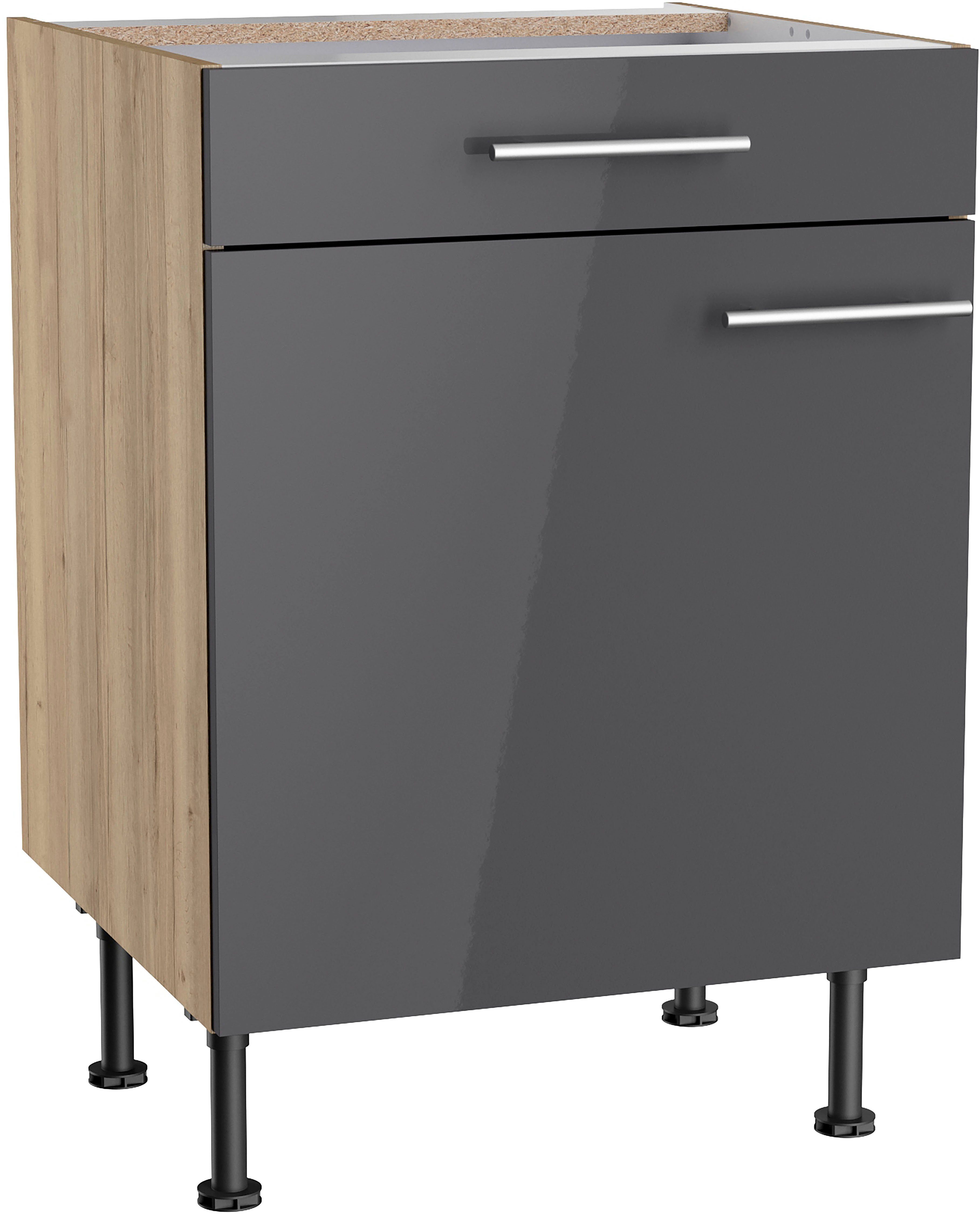 Breite Klara Unterschrank cm 60 anthrazit/wildeiche OPTIFIT