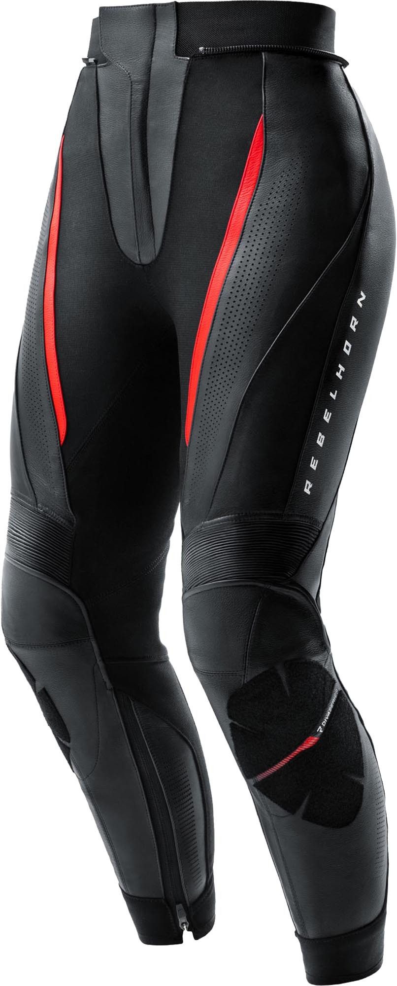 Rebelhorn Motorradhose Diva Damen Motorrad Lederhose Verbindungsreißverschluss,Hüftprotektoren enthalten,Knieprotektor