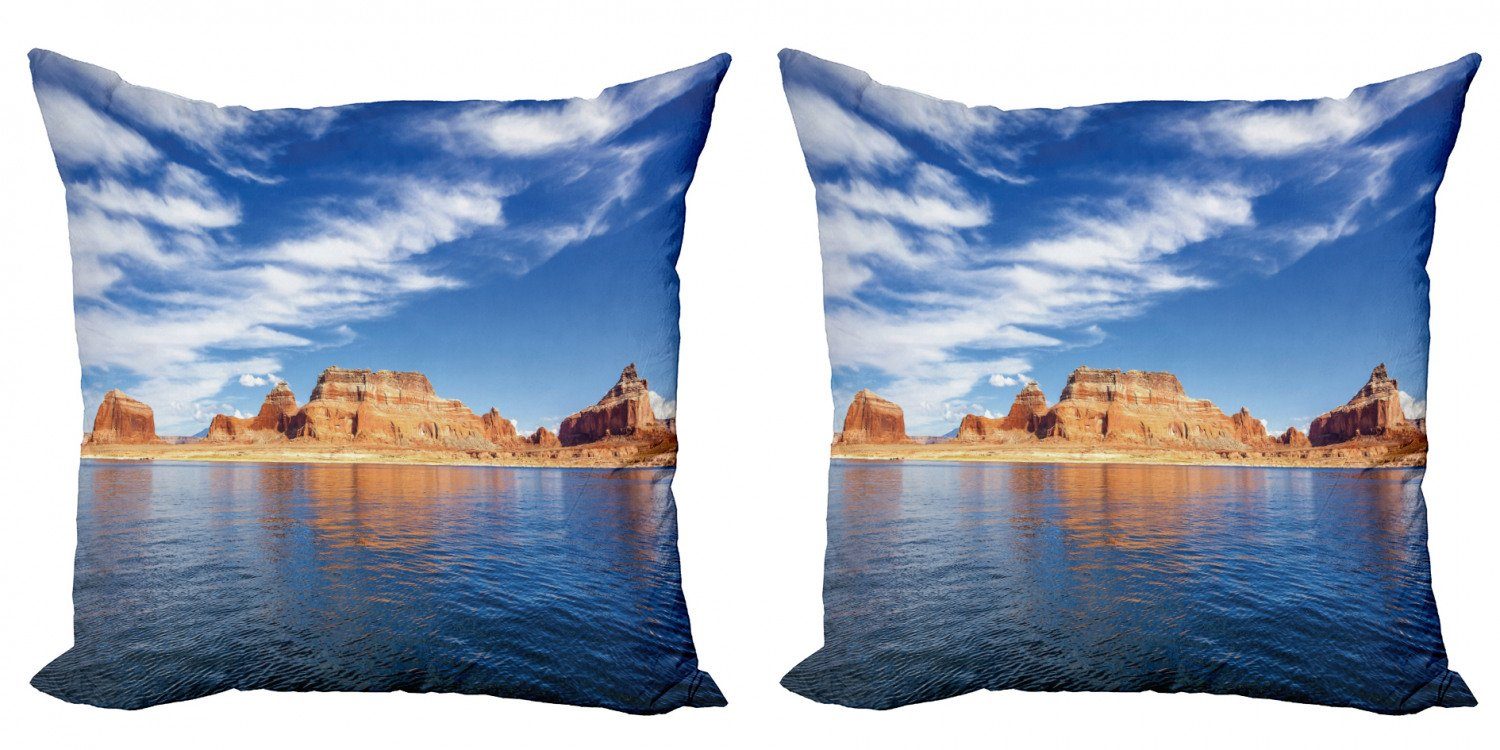 Modern Accent Digitaldruck, Stück), Lake Kissenbezüge Felsformationen Arizona Abakuhaus (2 Doppelseitiger Powell