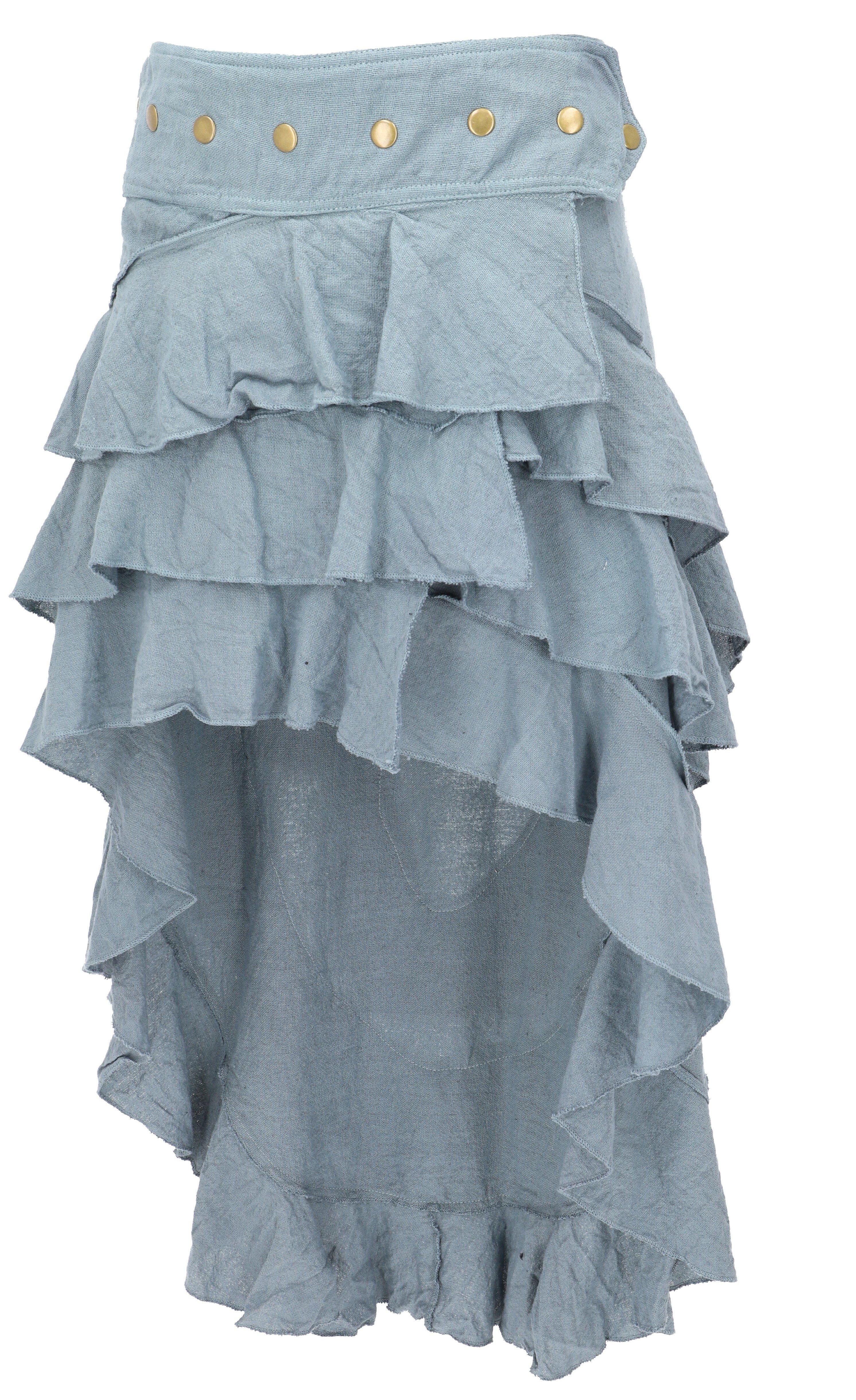 Guru-Shop Minirock Boho Maxirock, langer Baumwollrock, Vokuhila.. alternative Bekleidung