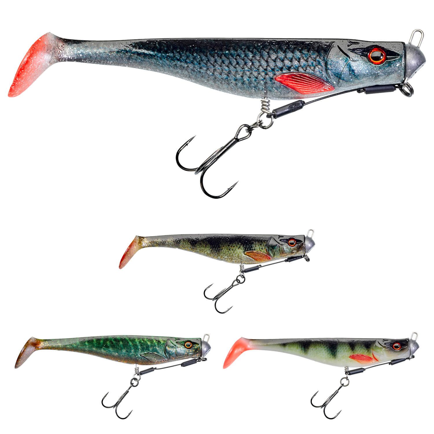 Illex Kunstköder Illex Dexter Shad Gummifisch Tip Up Montiert Hecht Zander, (Packung)