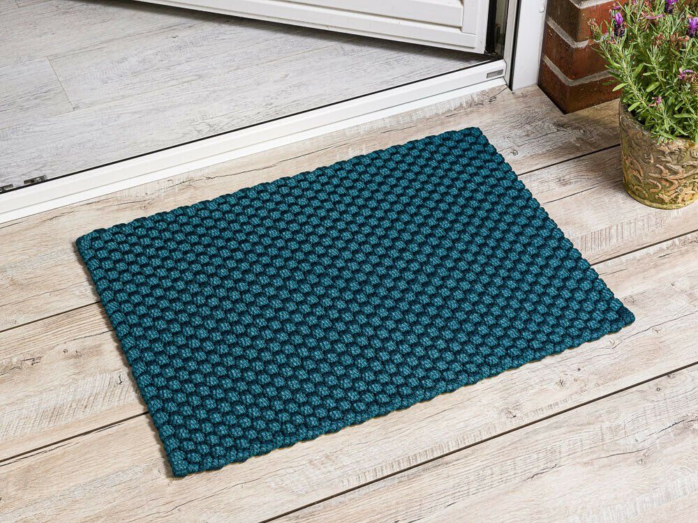 Teppich Pad Fußmatte UNI Petrol 52x72 cm, PAD, PAD Fussmatte UNI PETROL  52x72 Matte Outdoor Teppich Pad Concept Badematte Blau