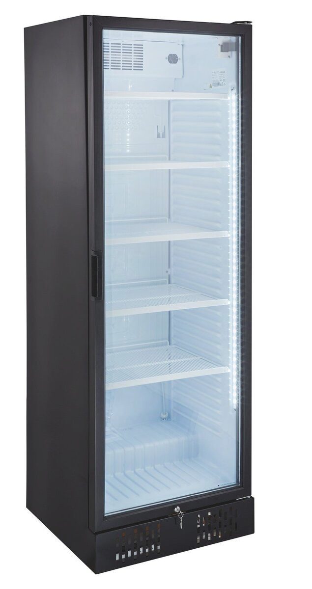 GastroHero Getränkekühlschrank Getränkekühlschrank 382, Glastür, LED, 180.3 cm hoch, 59.5 cm breit