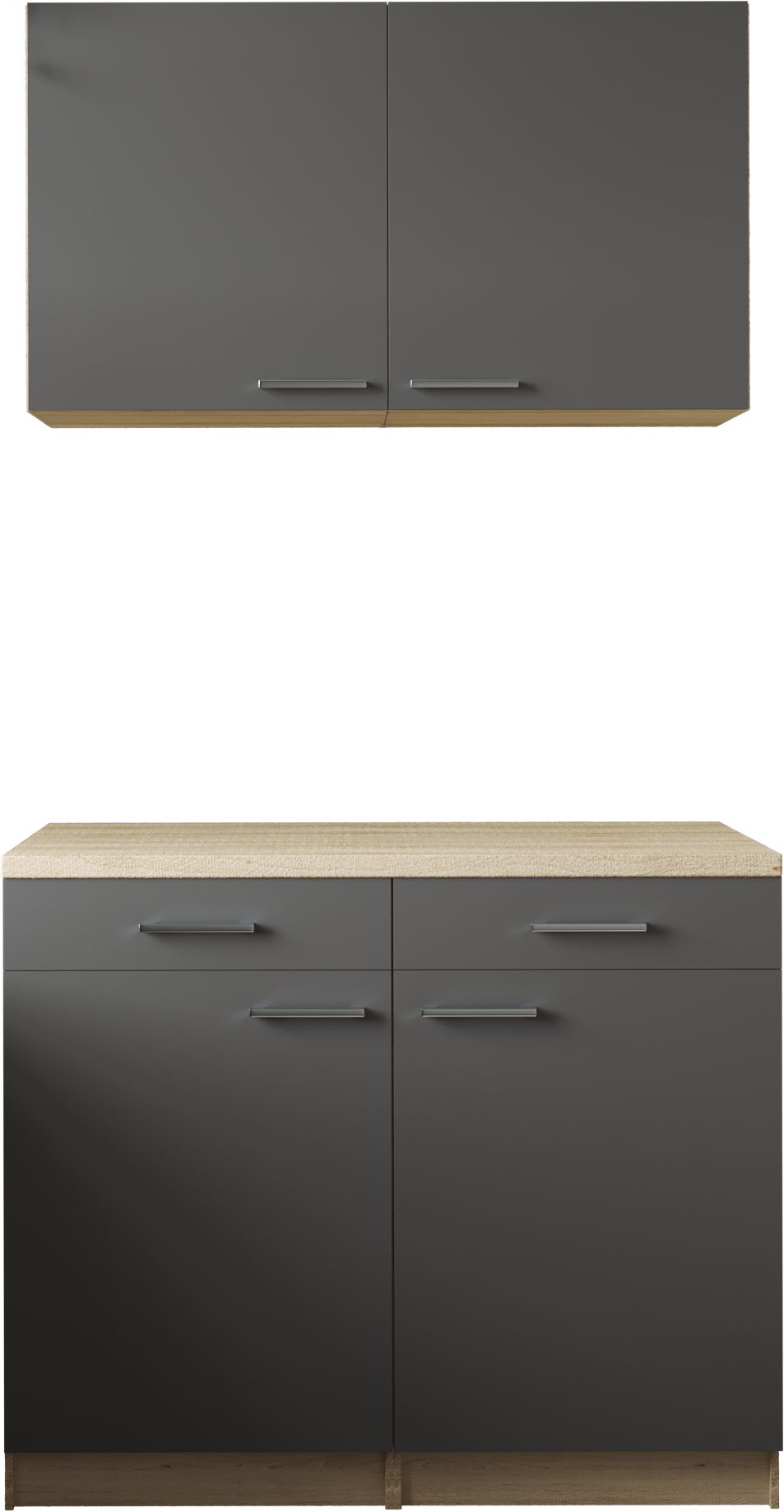 RESPEKTA Mehrzweckschrank-Set Merle, Breite 100 cm, Soft-Close, Griffe aus Metall, 85 cm Arbeitshöhe