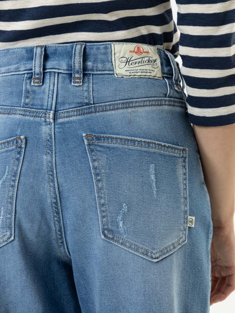 Herrlicher High-waist-Jeans 5825-D9705, Brooke High Waist Jeans mit Destroyed Finish Figurbetonende Abnäher