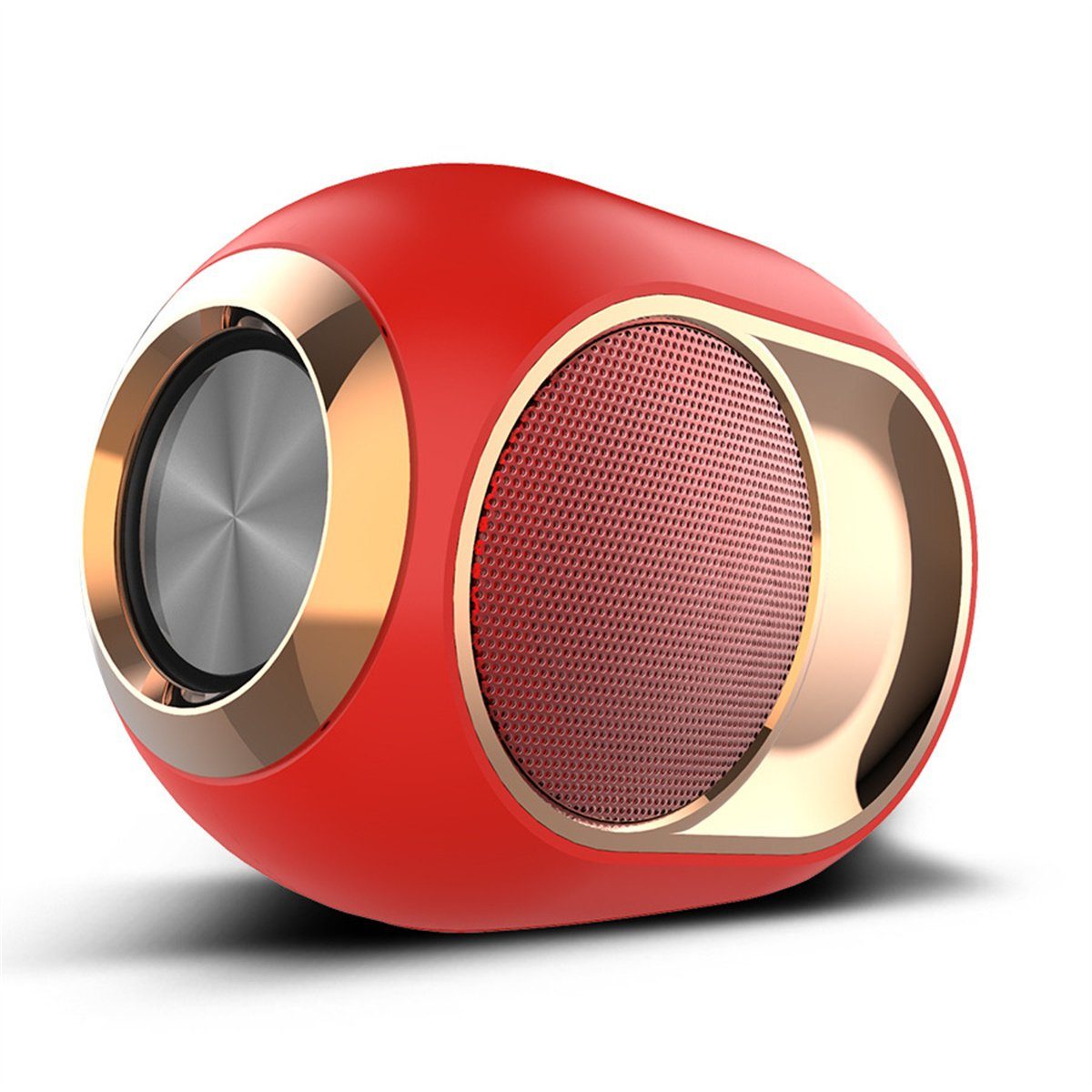 (5 selected W) Stereo-Bluetooth-Außenlautsprecher Bluetooth-Lautsprecher Tragbarer kabelloser carefully Rot