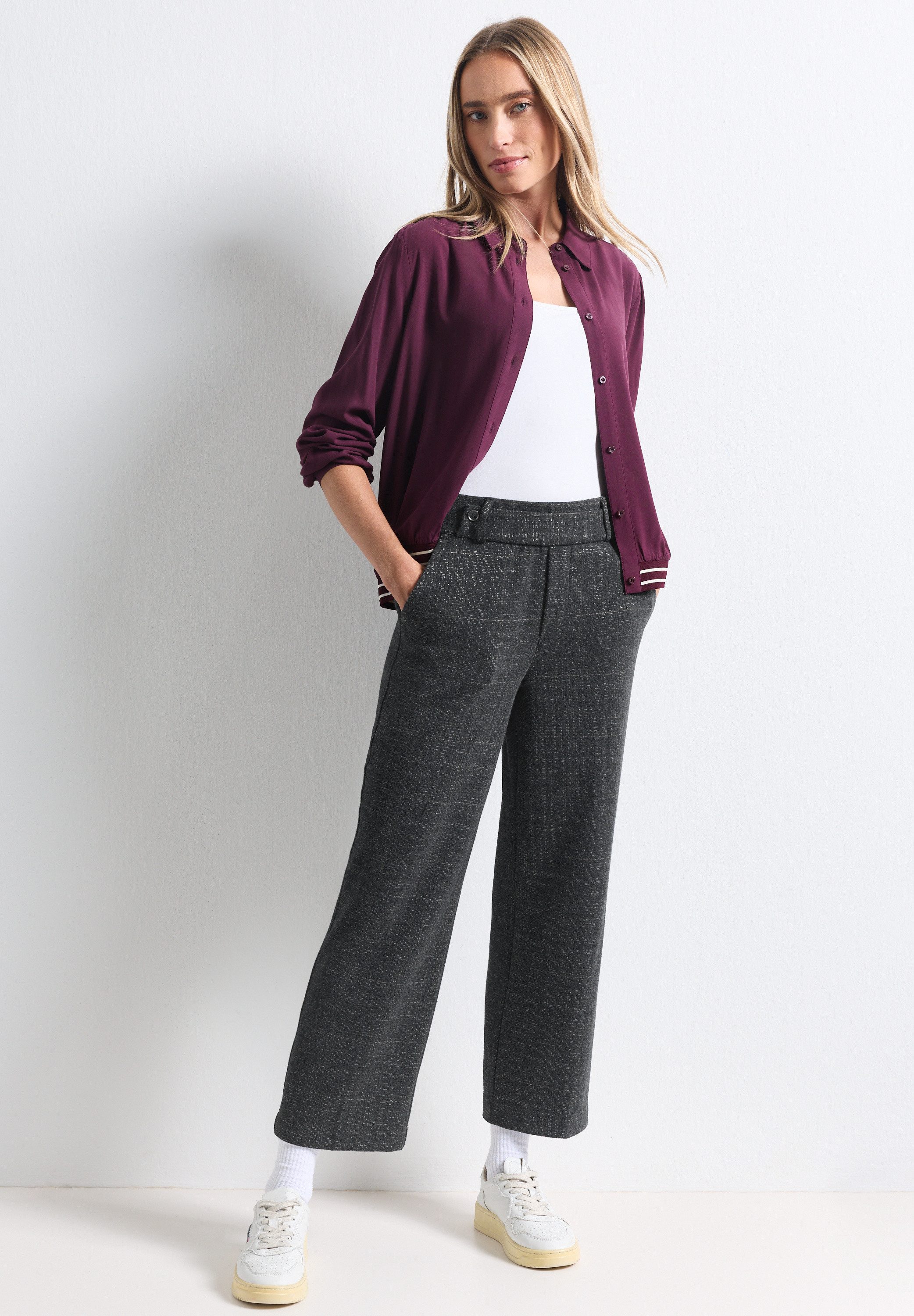 STREET ONE Stoffhose High Waist