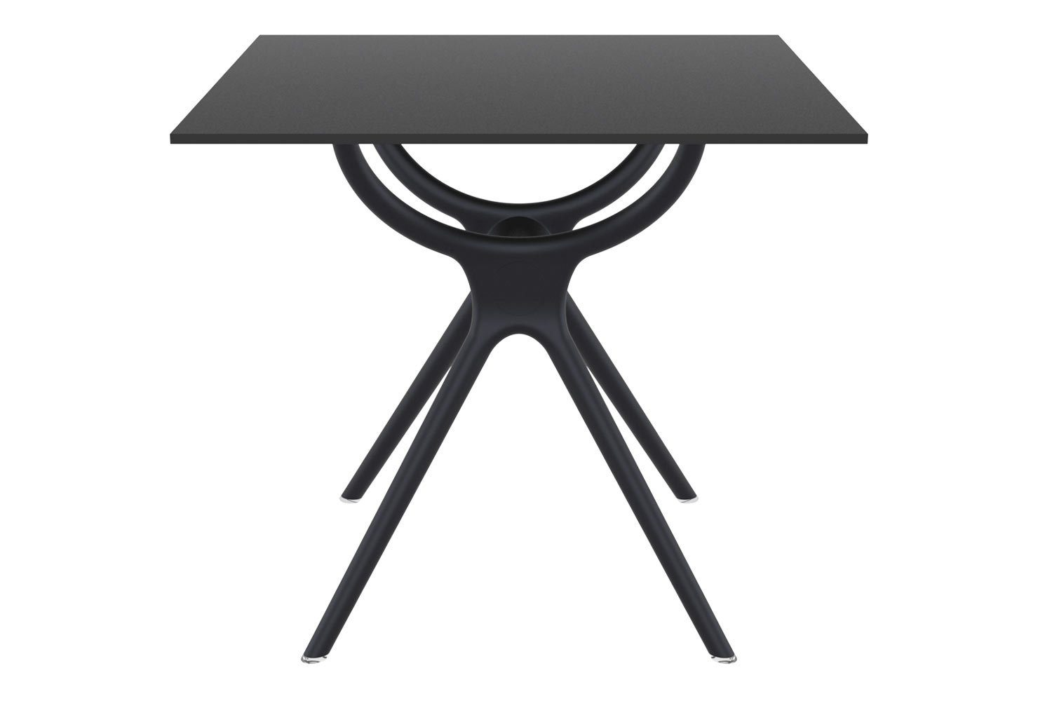 schwarz Gartentisch 80 cm, Air pflegeleichte CLP Tischplatte