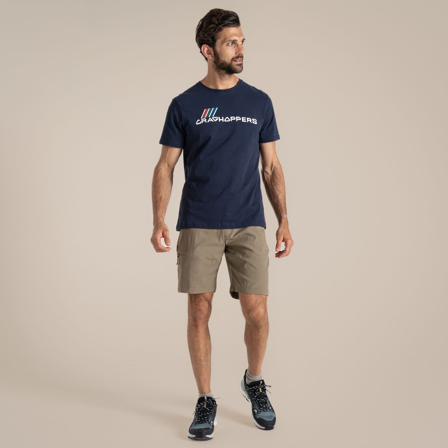 Craghoppers T-Shirt Craghoppers - Lucent LOGO T-Shirt aus Bio Baumwolle, navy