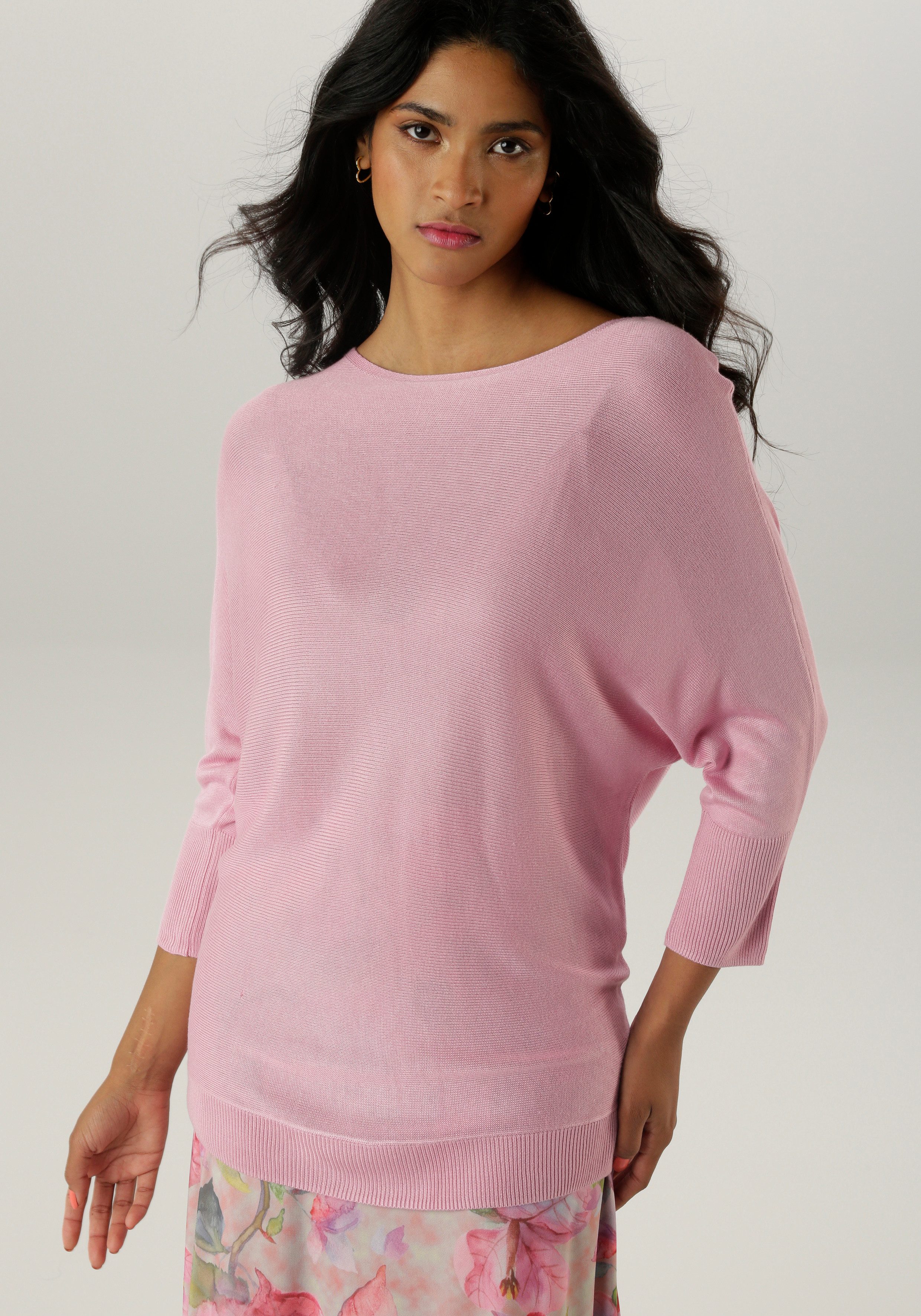 Aniston SELECTED Strickpullover, mit U-Boot-Ausschnitt günstig online kaufen