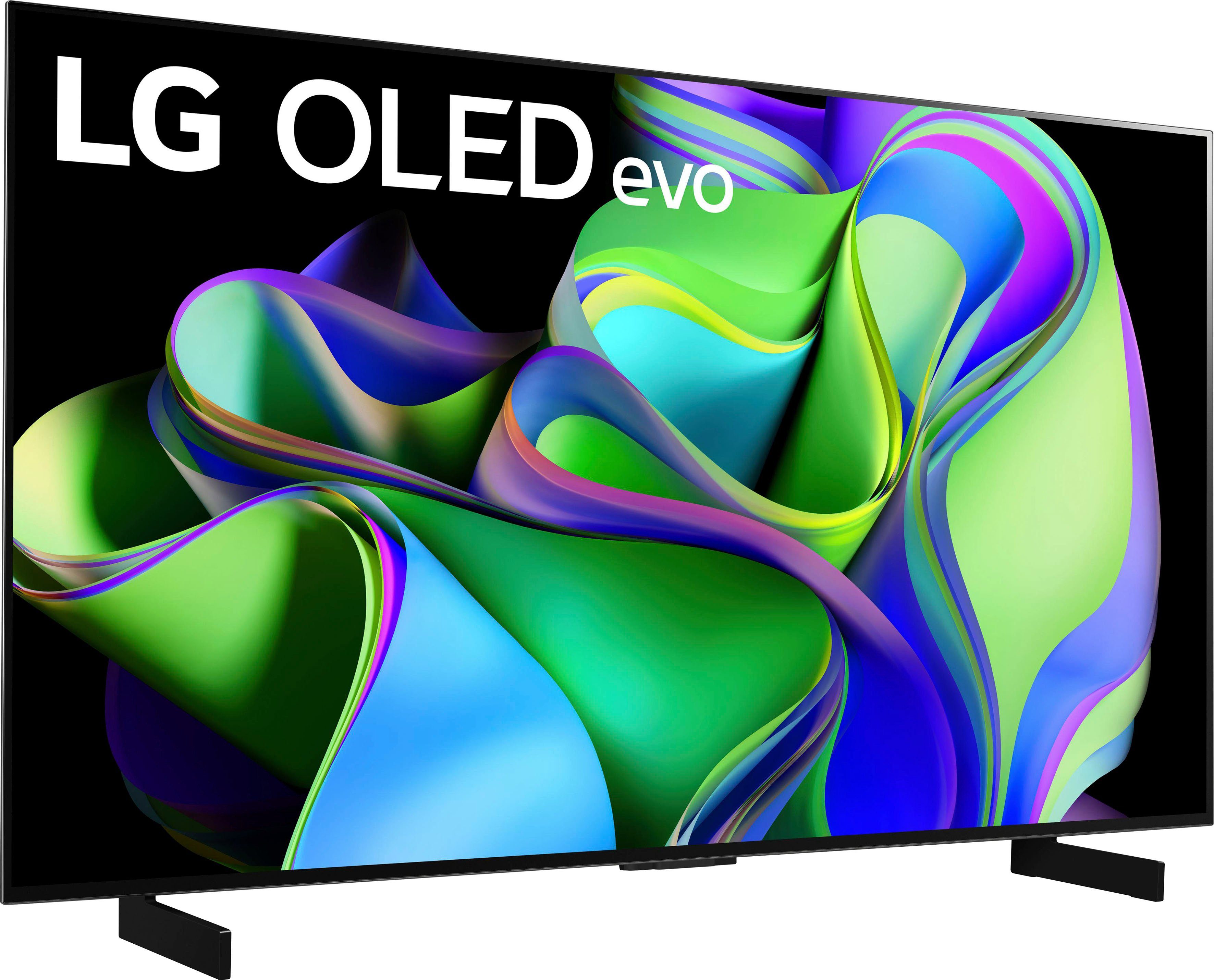 LG OLED42C37LA OLED-Fernseher (106 cm/42 Zoll, OLED evo, HD, Smart-TV, Twin Tuner) Ultra AI-Prozessor, Triple zu α9 4K Hz, Gen6 4K bis 120