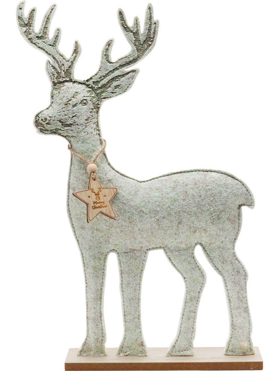 Dekofigur TrendLine Deko Holz Rentier 59 x 5 x 39 cm grau