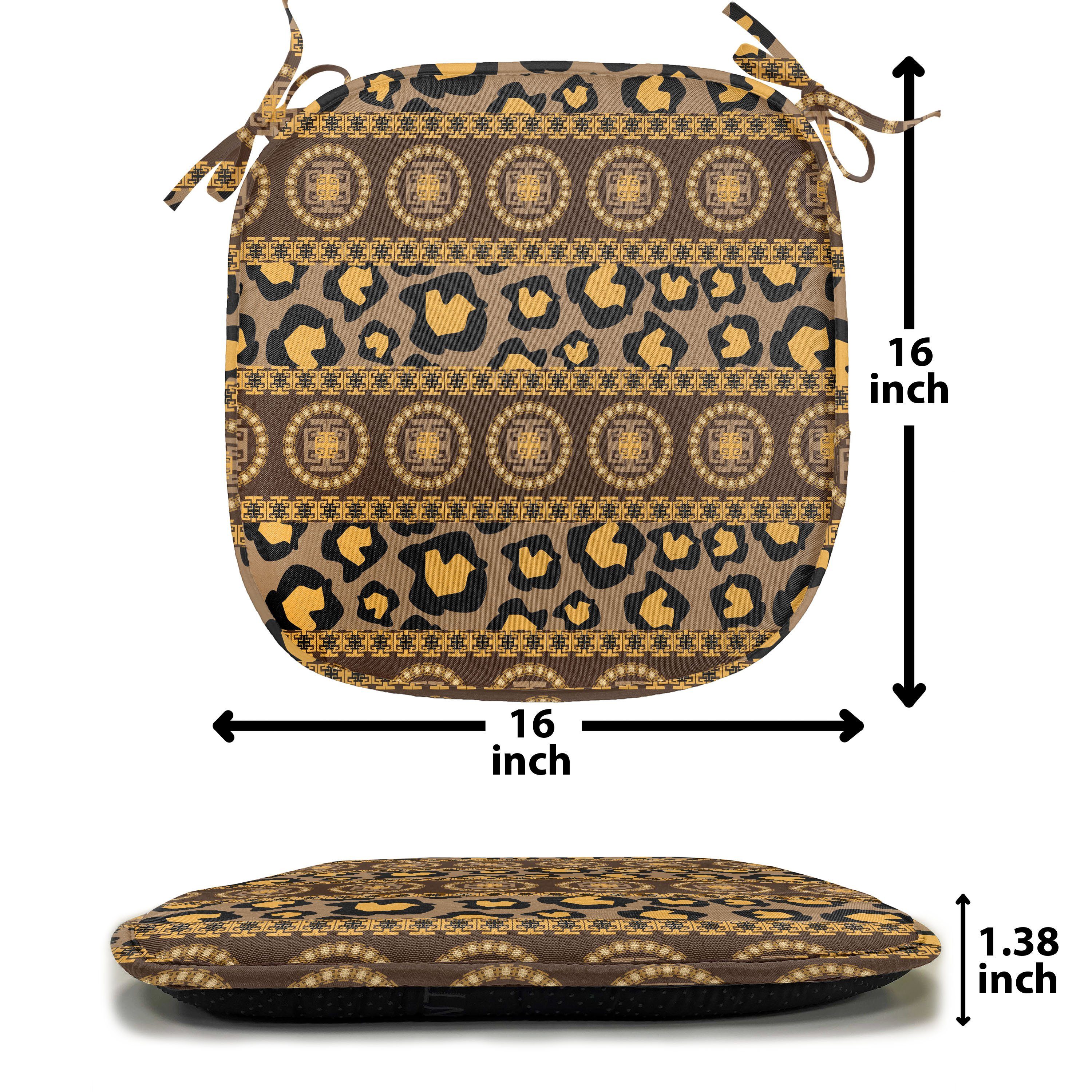 afrikanisch Stuhlkissen Leopard-Haut-Verzierungen Abakuhaus mit Dekoratives Küchensitze, Kissen für wasserfestes Riemen
