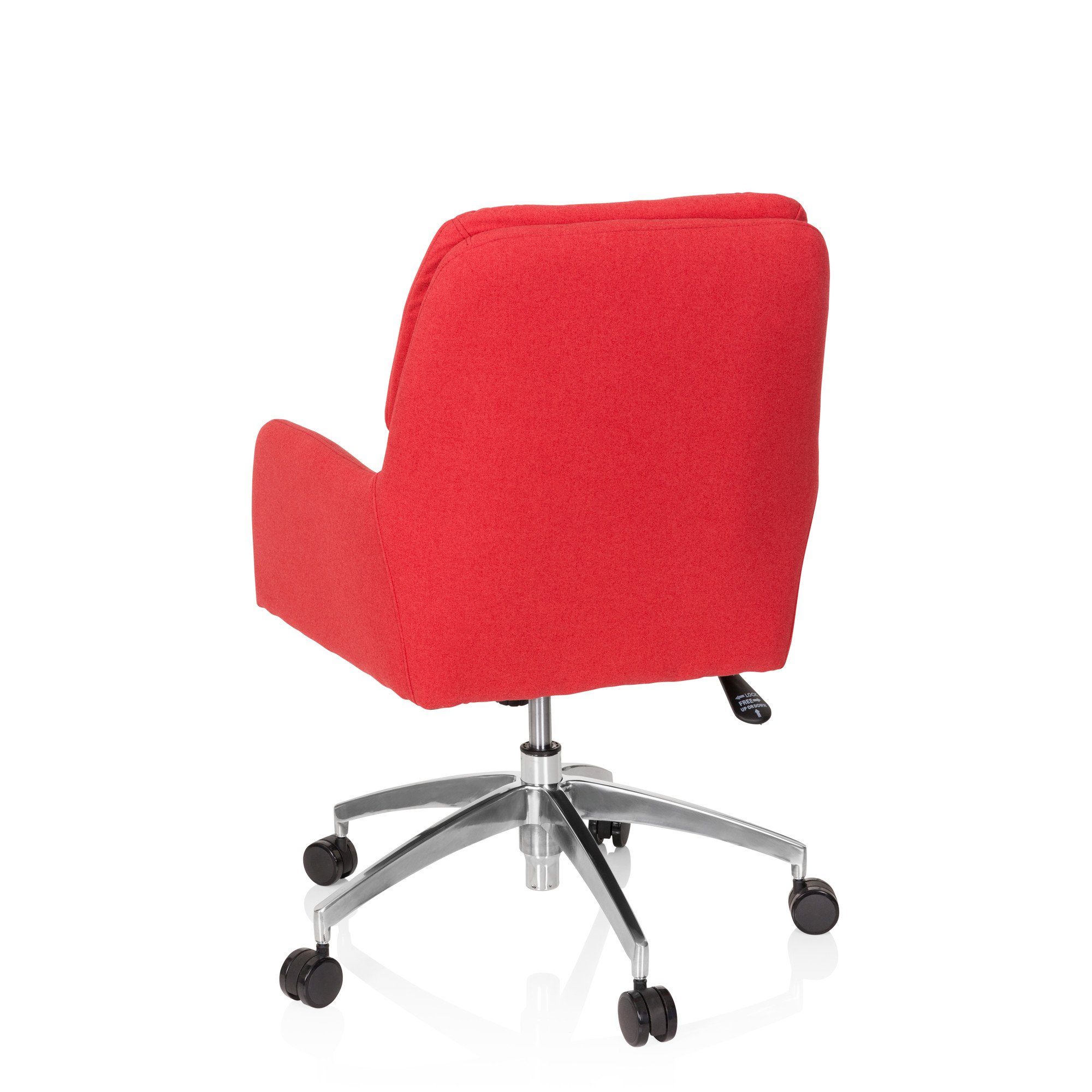 St), (1 Bürostuhl Rot 350 hjh Schreibtischstuhl Stoff Office OFFICE Home ergonomisch SHAKE Drehstuhl