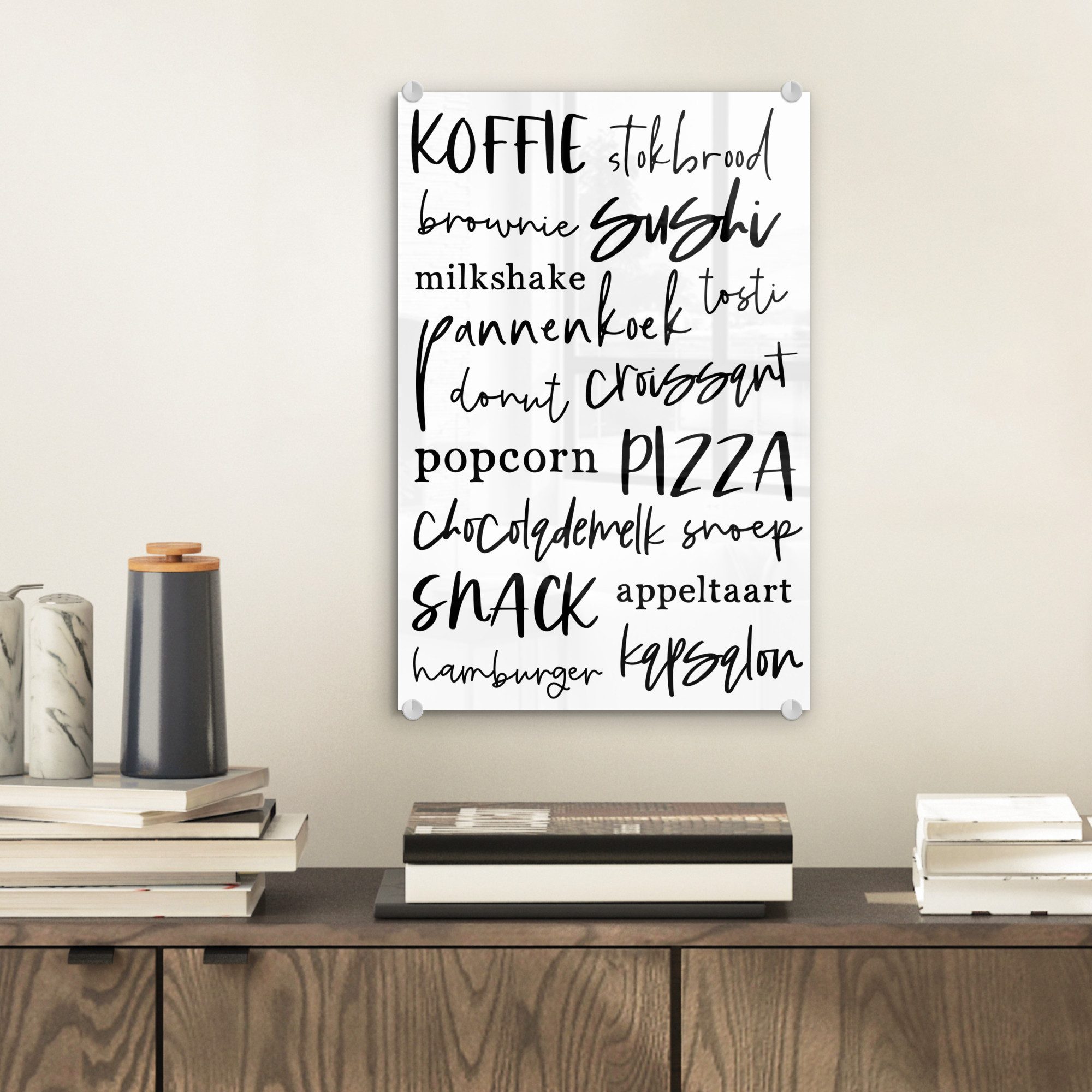 MuchoWow Acrylglasbild Lebensmittel - Speisekarte - günstig online kaufen