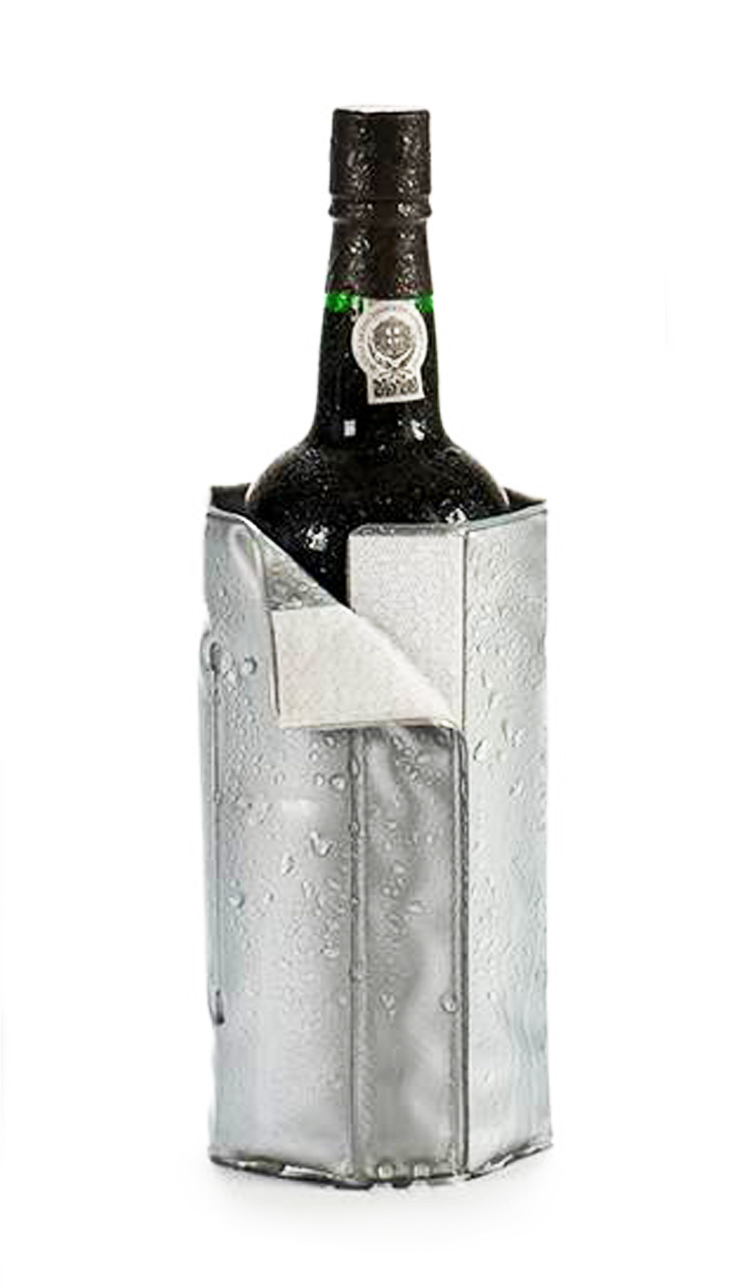 Weinkühler GEL FLASCHENKÜHLER Grau Kühlmanschette Champagnerkühler 79