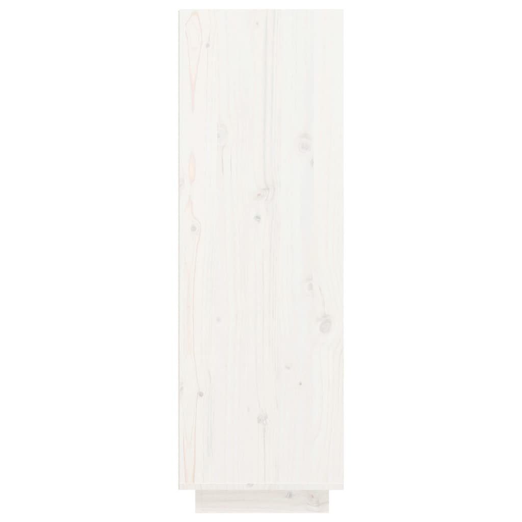 34x30x105 cm, 3013365, LxBxH: möbelando in Kiefer-Massivholz aus Weiß Schuhregal