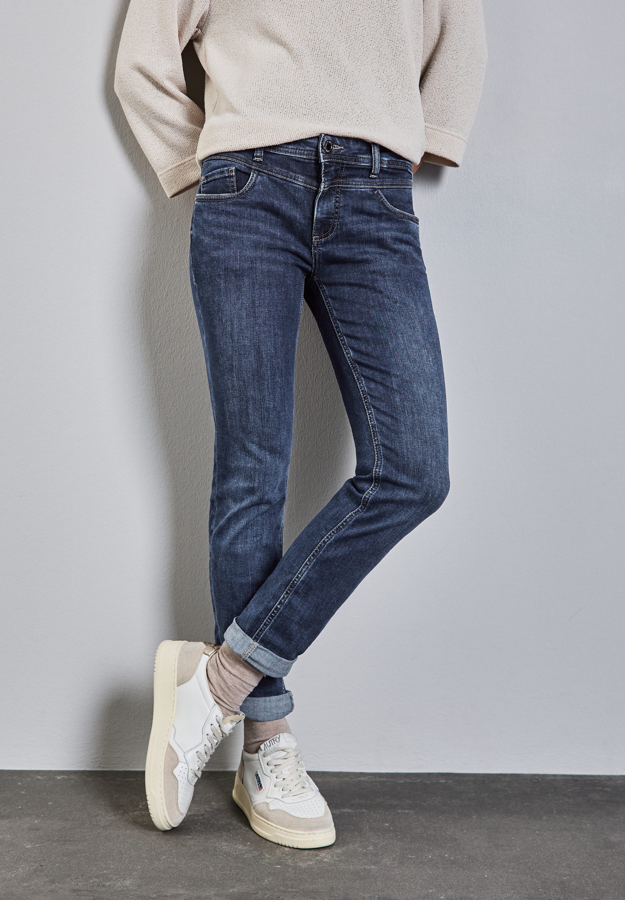 STREET ONE Regular-fit-Jeans Middle Waist