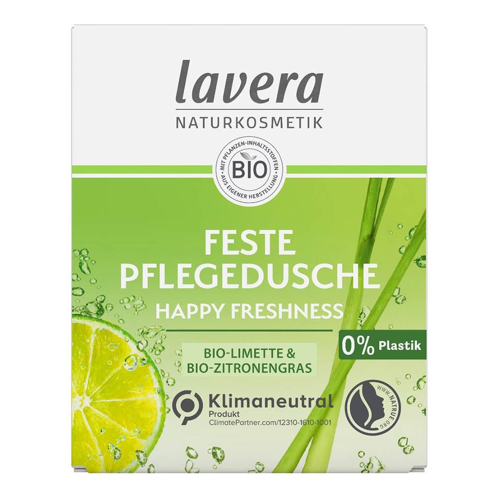 lavera Feste Duschseife Happy Freshness - Feste Pflegedusche 50g