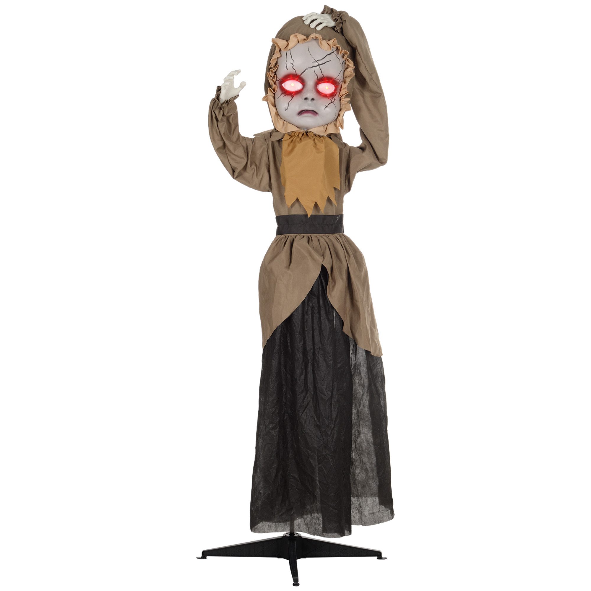 HOMCOM Dekofigur beweglicher Kopf (Grusel-Puppe Halloween-Dekoration, günstig online kaufen