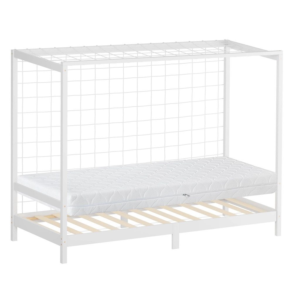 ML-DESIGN Spielbett Fußballtor Einzelbett für Kinder Holzbett mit Lattenros günstig online kaufen