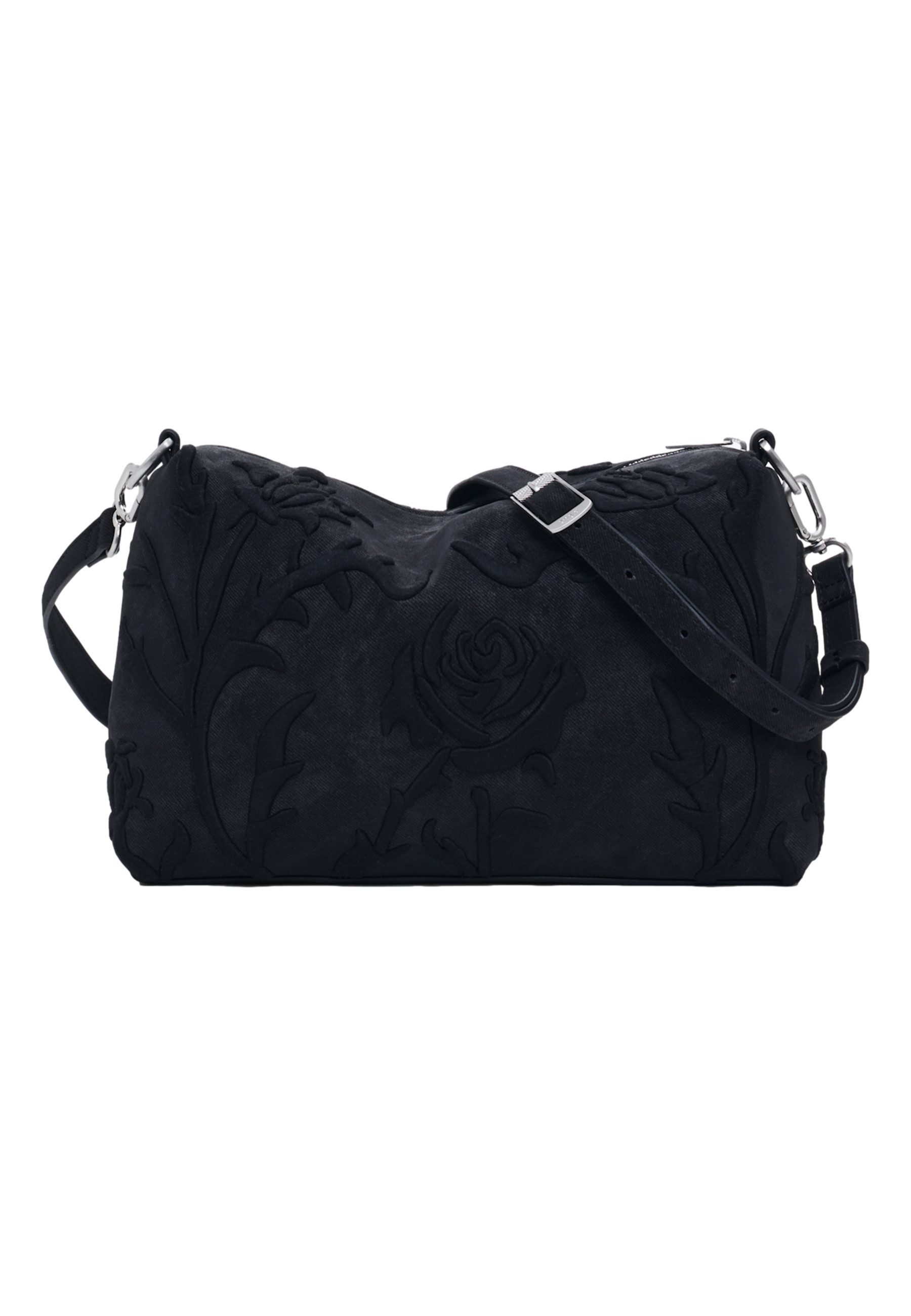 Desigual Schultertasche Tasche ROMEO FLORAL TOTAL BLACK BERGAMO (1-tlg)