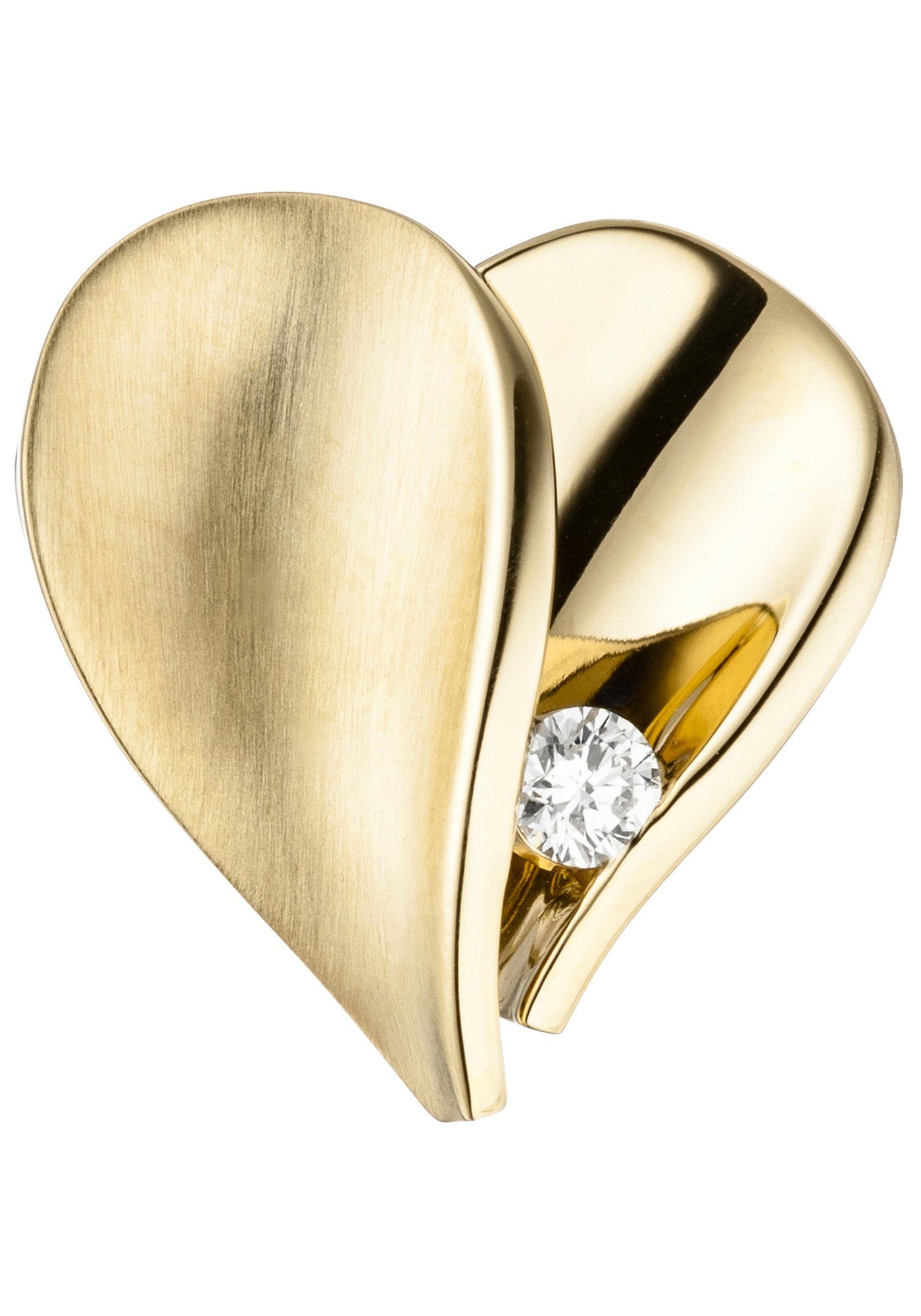 JOBO Herzanhänger Anhänger Herz, 585 G...