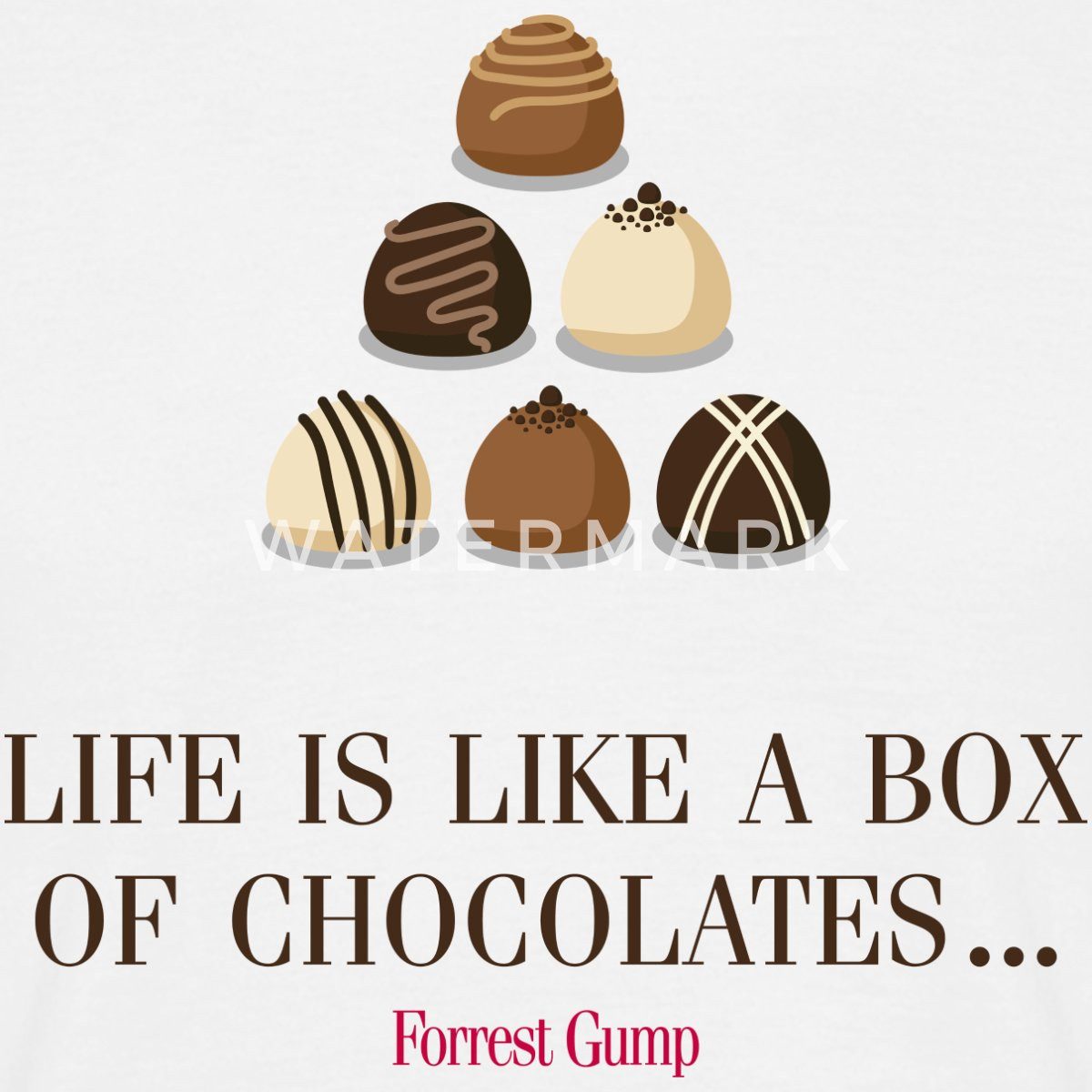 Spreadshirt T-Shirt Forrest Gump Life Is Like A Box Of Chocolates… Männer T-Shirt (1-tlg)