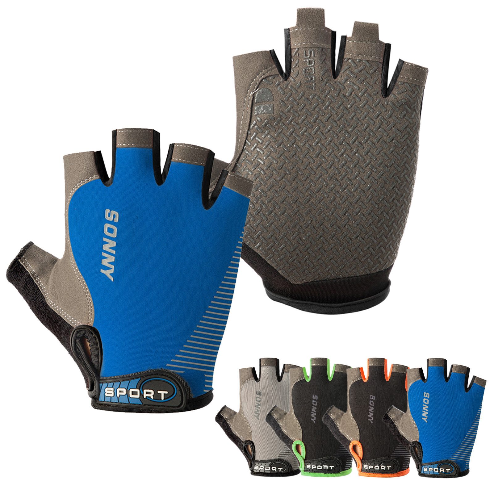 BTTO Hsch. Fahrradhandschuhe Fingerlose Handschuhe Eisseide, günstig online kaufen