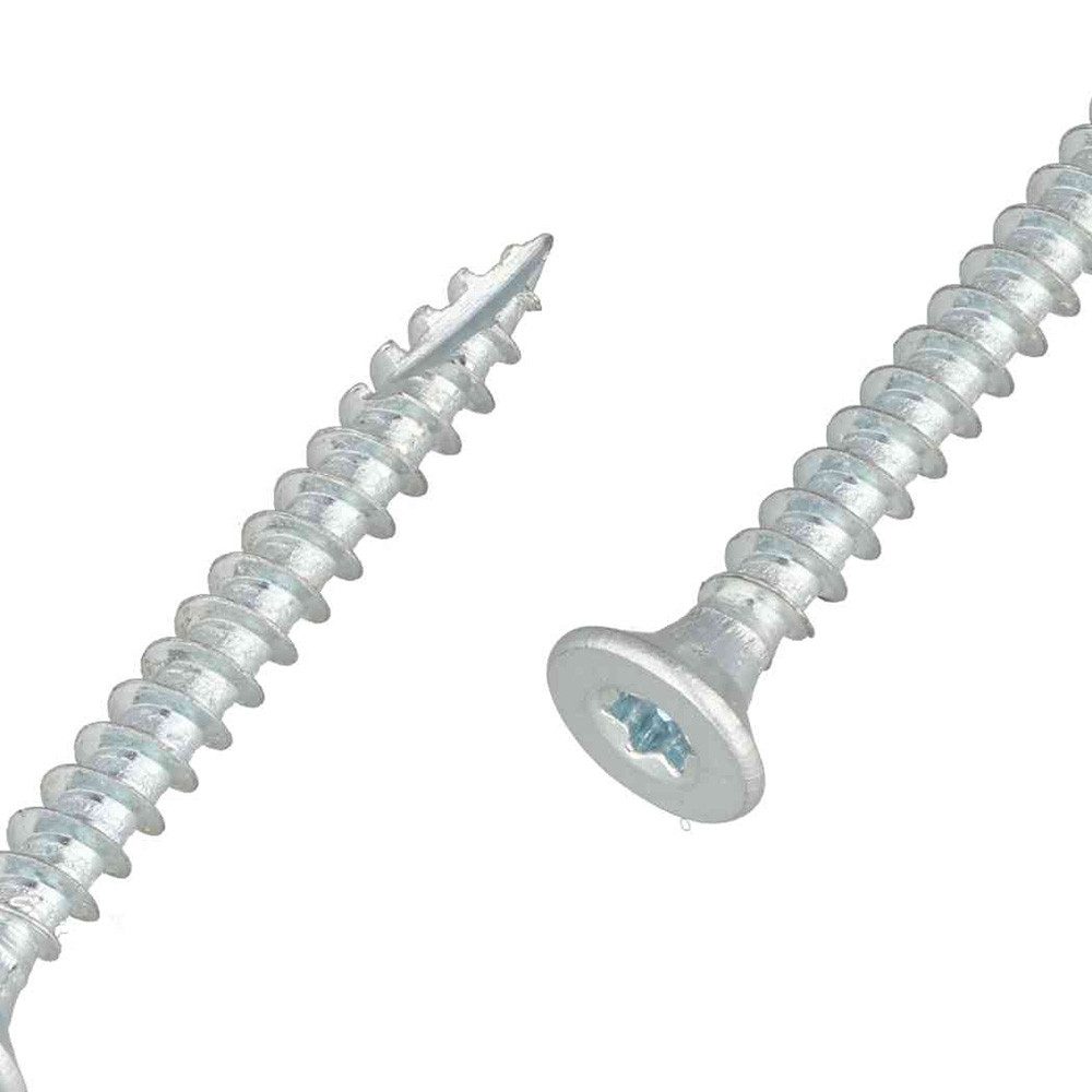 SCREWREBEL Holzbauschraube Spanplattenschraube 4,5×40mm–Senkkopf–TX20–Vollgewinde–verzinkt, (25 St)