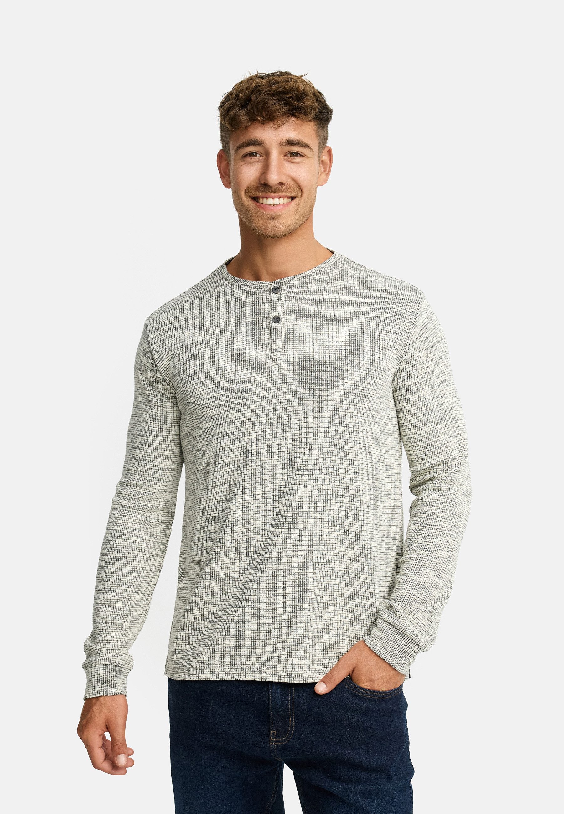 Indicode Langarmshirt Herren INVitus Shirt Langarm Herrenshirt Strukturiert günstig online kaufen