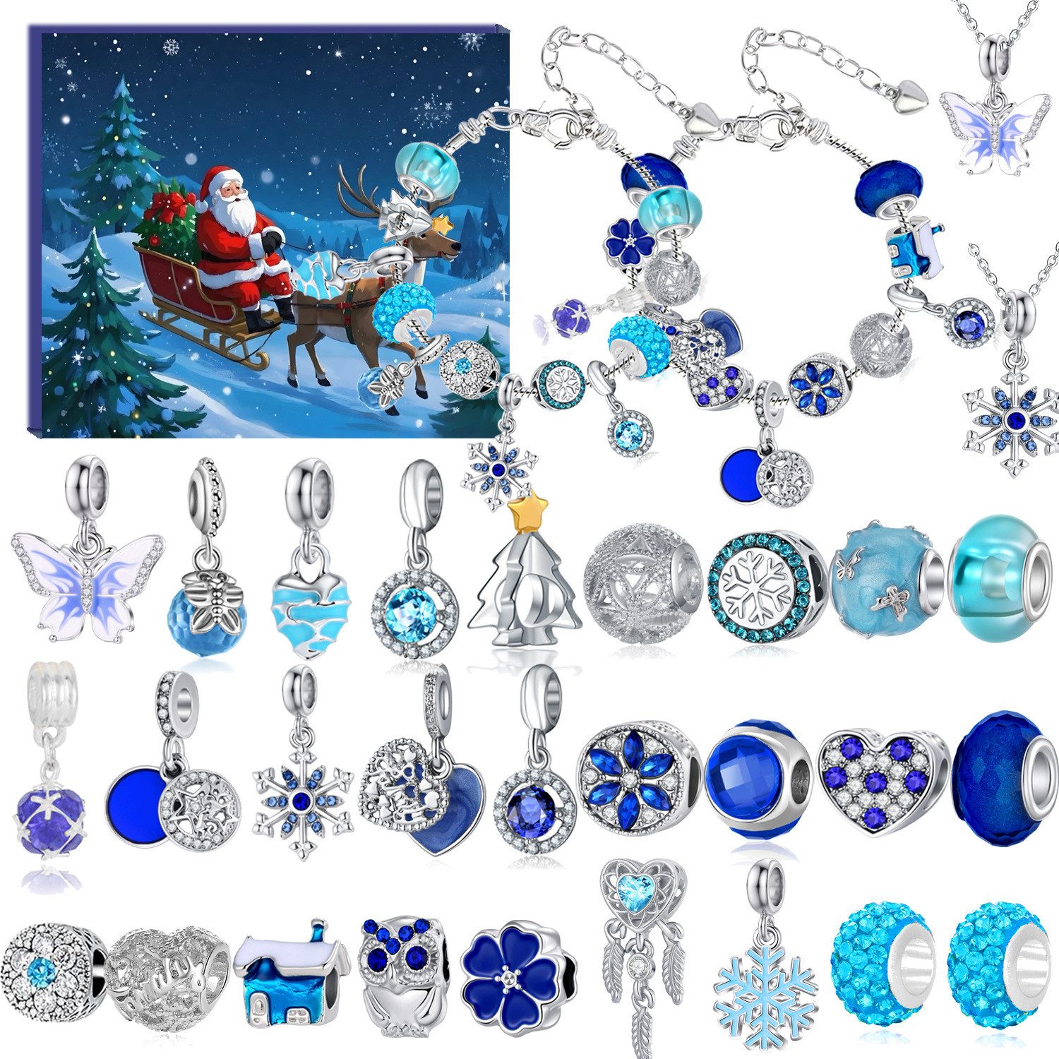 CLTYQ Adventskalender Schmuck Adventskalender 2025 Frauen Teenager Mädchen, günstig online kaufen