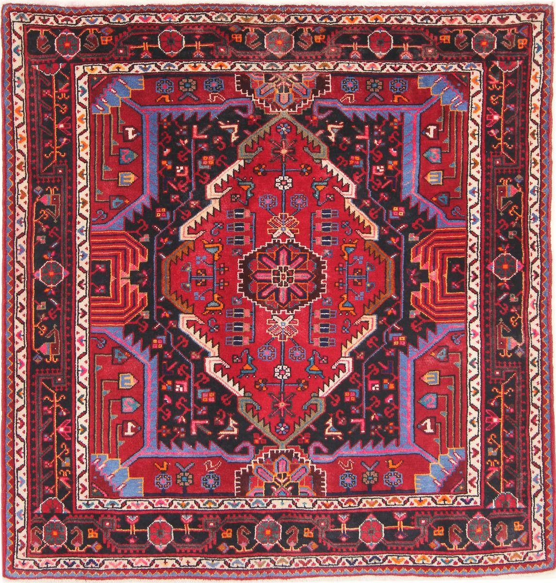 Orientteppich Ghashghai 132x138 Handgeknüpfter Orientteppich / Perserteppich, Nain Trading, rechteckig, Höhe: 12 mm