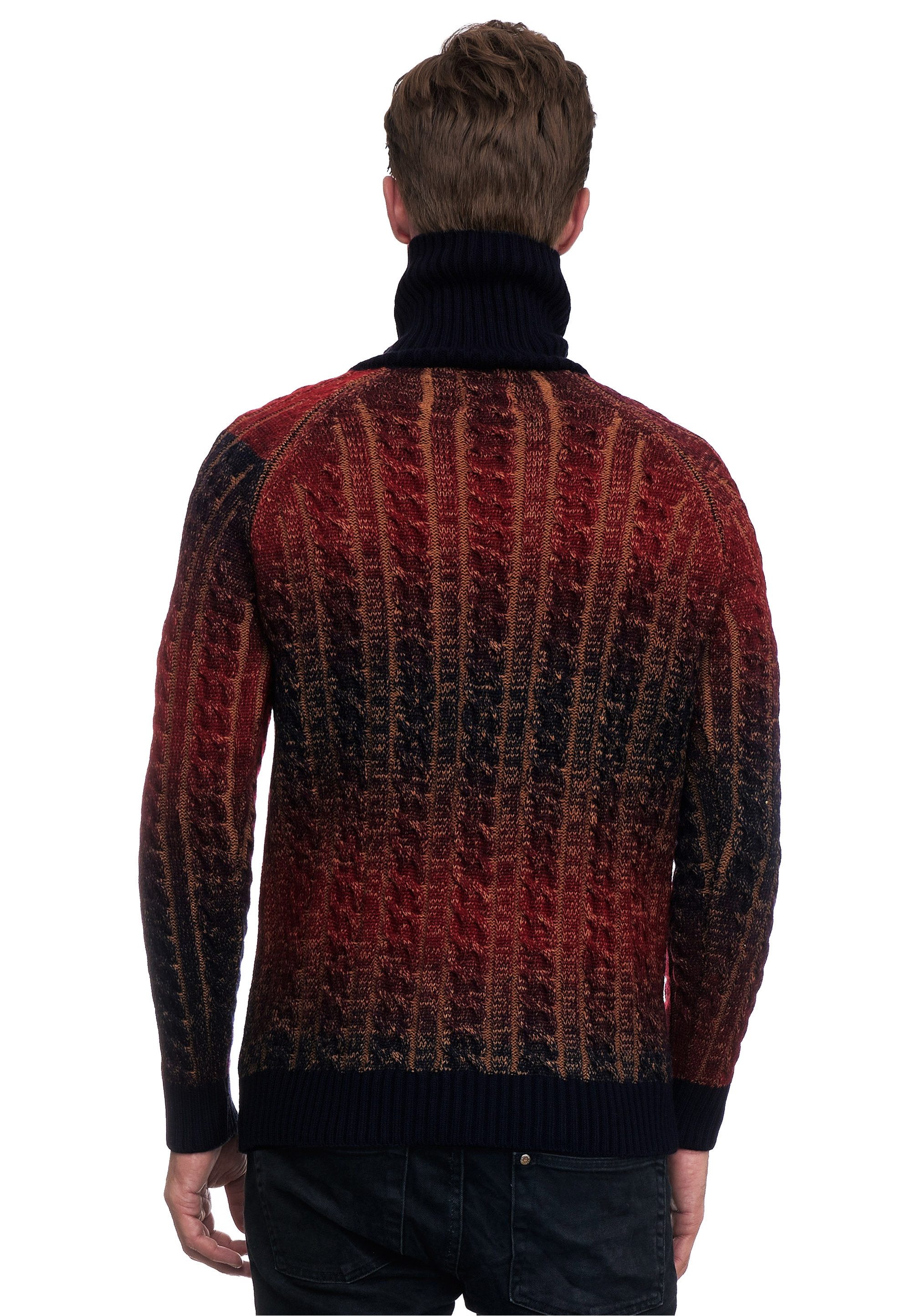 Rusty Neal Strickpullover mit kuscheligem Stehkragen
