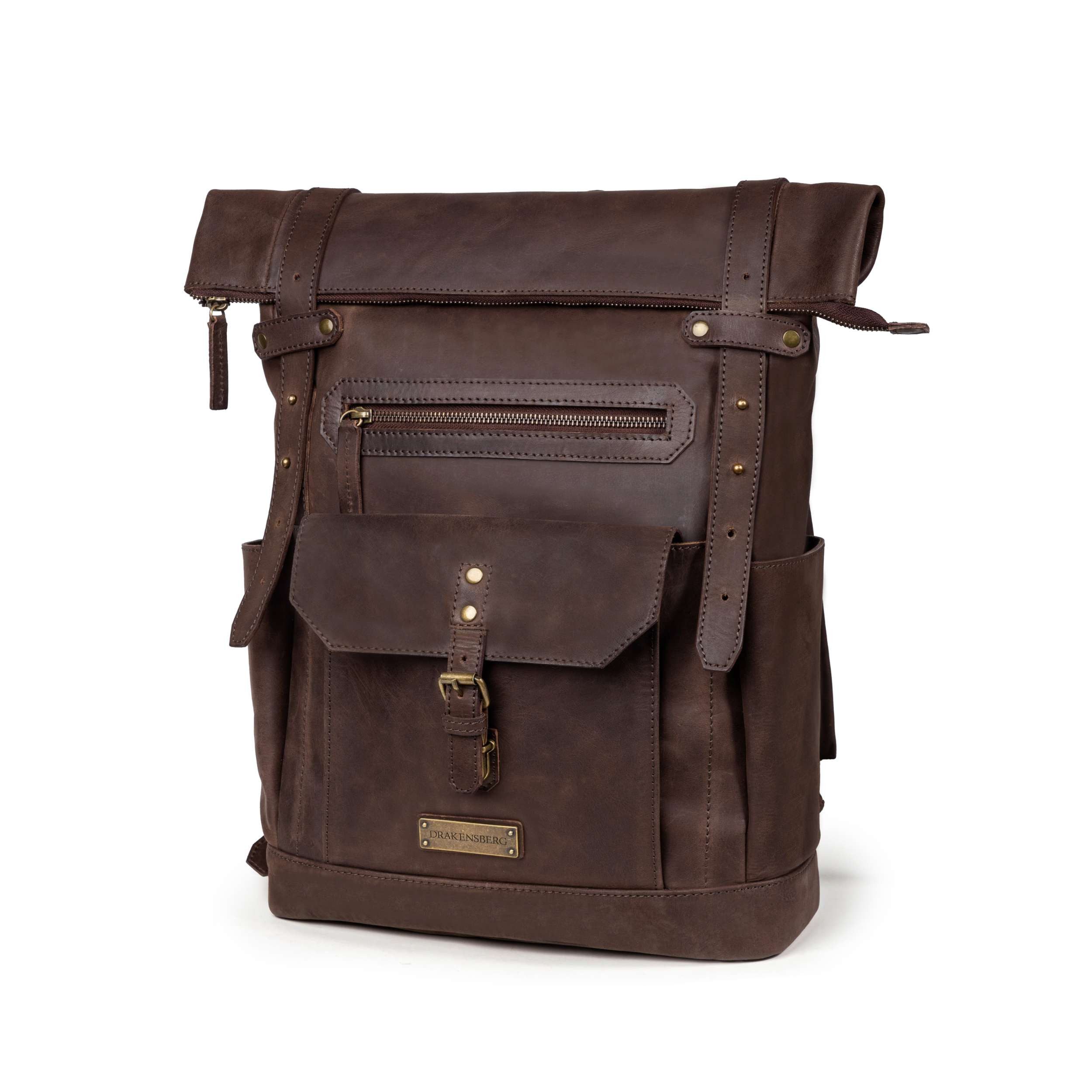 DRAKENSBERG Rucksack Roll-Top »Patrick« Kaffee-Braun, Herren, günstig online kaufen