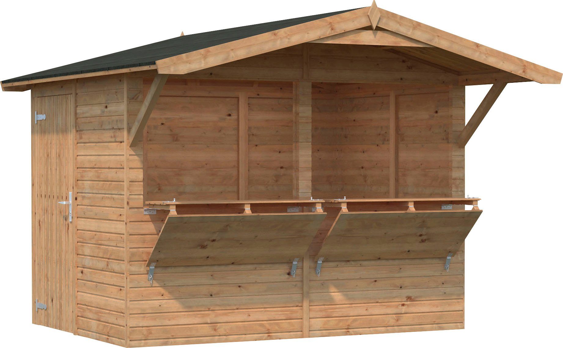 Palmako Gerätehaus Marktstand Stella, BxT: 311x267 cm, hellbraun