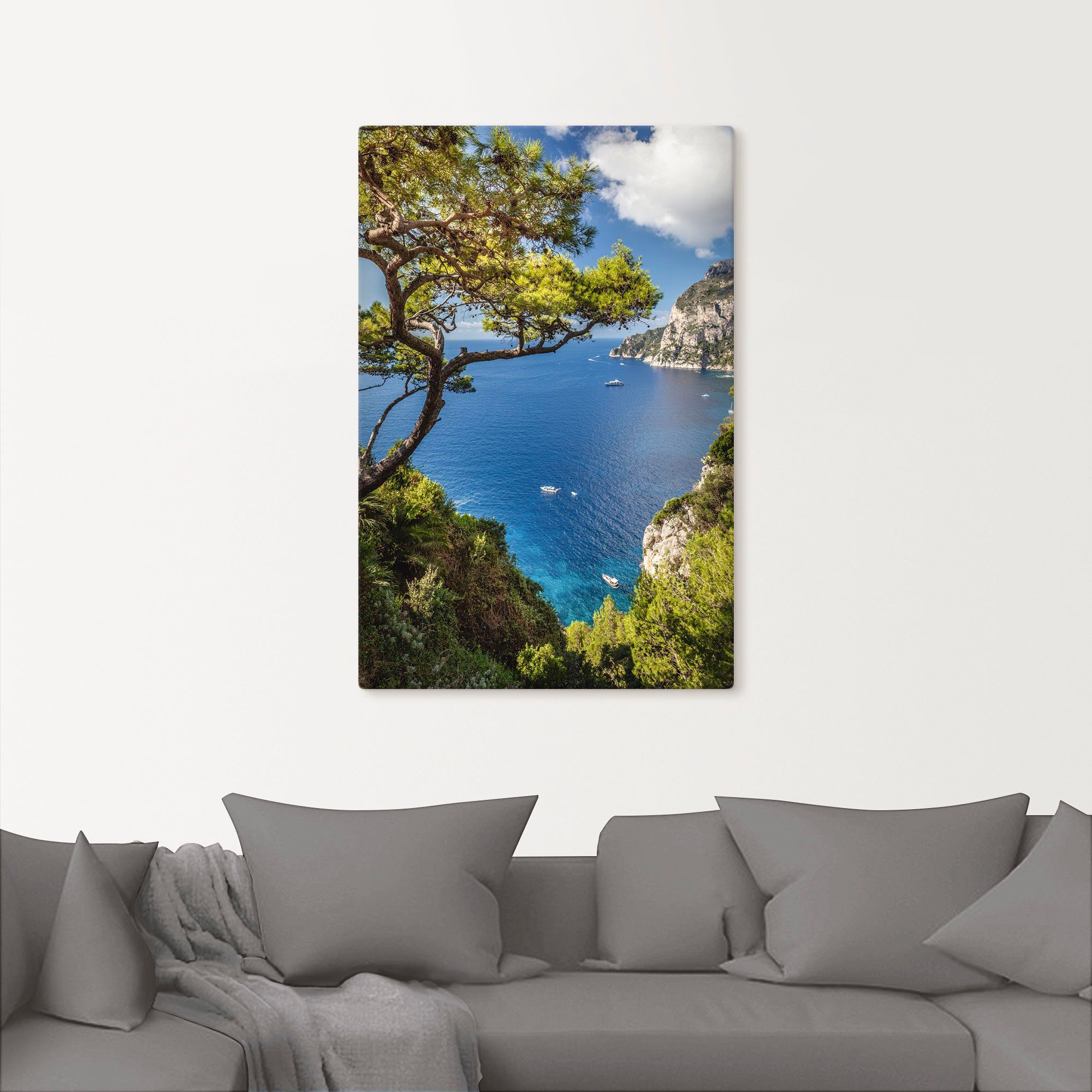 Artland Wandbild »Punta de Masullo, Insel Capri, Italien«, Meer Bilder (1 Stück), in vielen Größen & Produktarten - Alubild / Outdoorbild für den Außenbereich, Leinwandbild, Poster, Wandaufkleber / Wandtattoo auch für Badezimmer geeignet-kaufen