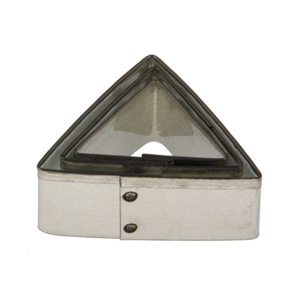 LARES Ausstechform Terassenausstecher 3er Set - Dreieck - aus hochwertigem Material, Weißblech, in 3 Größen für individuelle Gebäckgrößen - Made in Germany