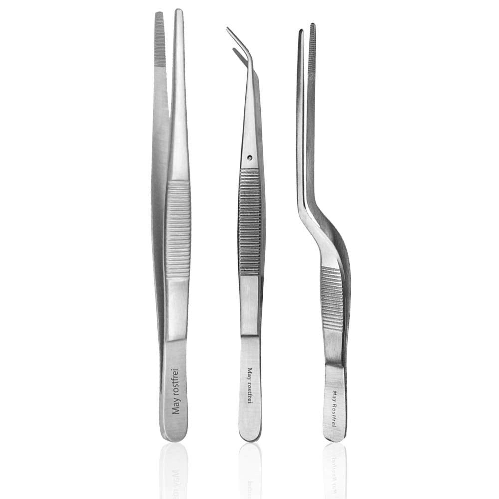 May Ohrenreiniger 3er Set Kochpinzetten ca. 16 cm lang - Küchenpinzette