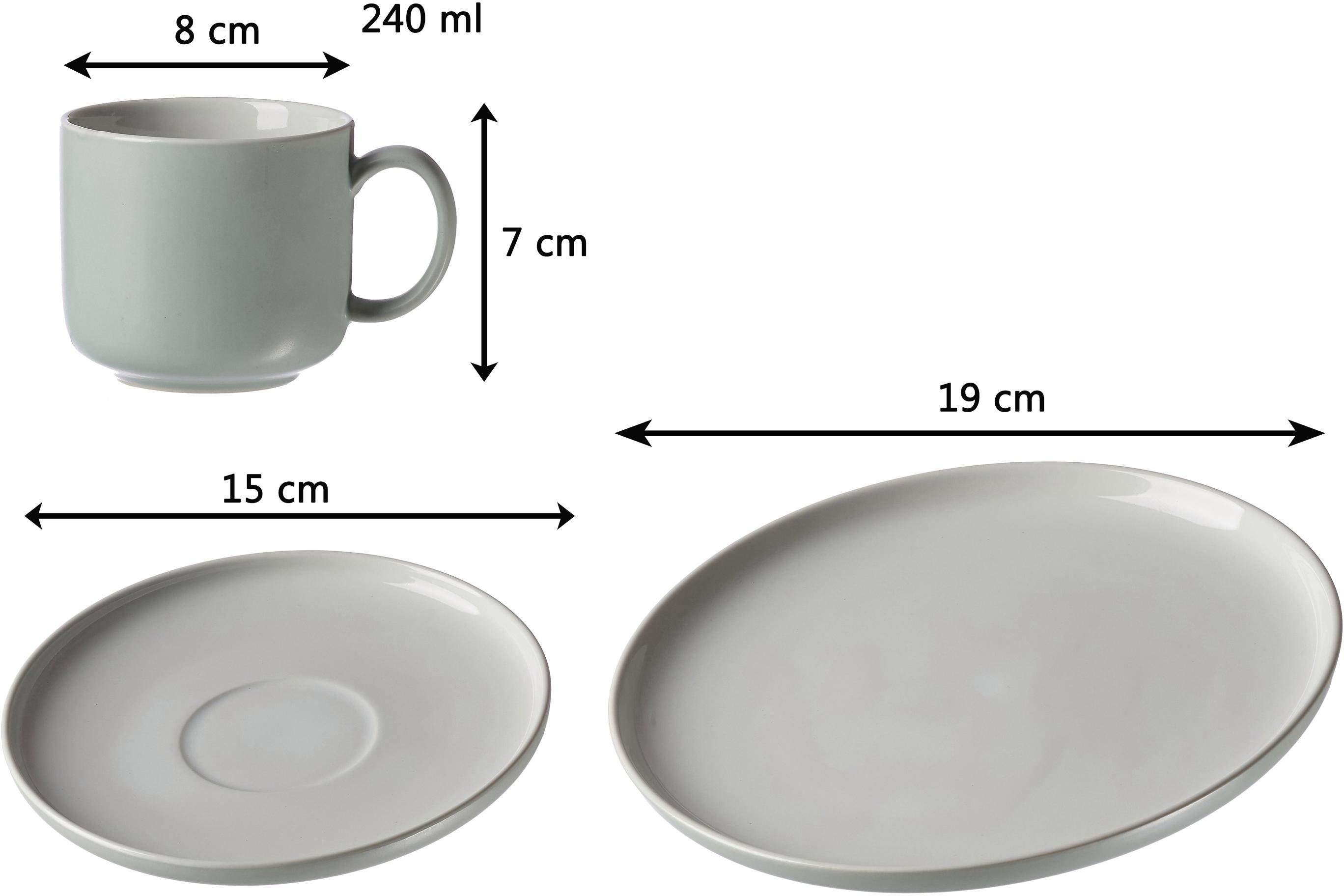 Scandic Kaffeeservice Jasper Service Personen Steinzeug, 12 Teile, Personen, für Style, 4 & (12-tlg), Ritzenhoff hellmint Breker 4 Geschirr-Set,