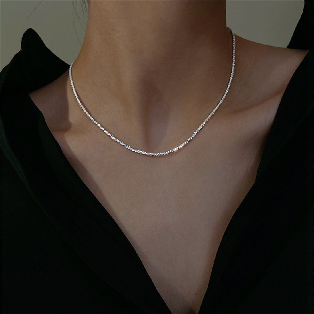 Charm-Kette Halskette, (1-tlg) Luxuriöse Geschenke Frauen funkelnde für DAYUT